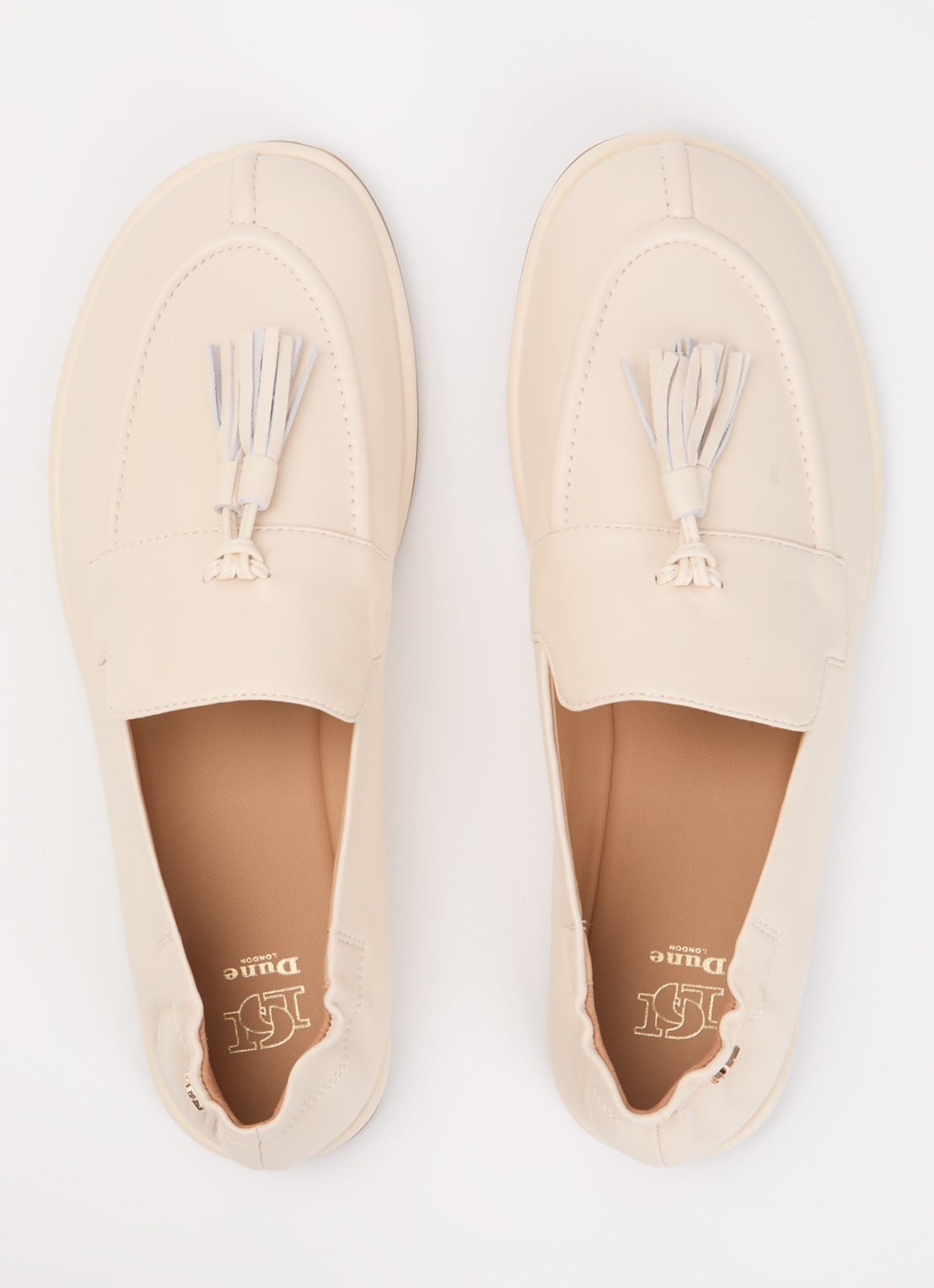 Dune London Grounding loafer van suède - detail 4 creme