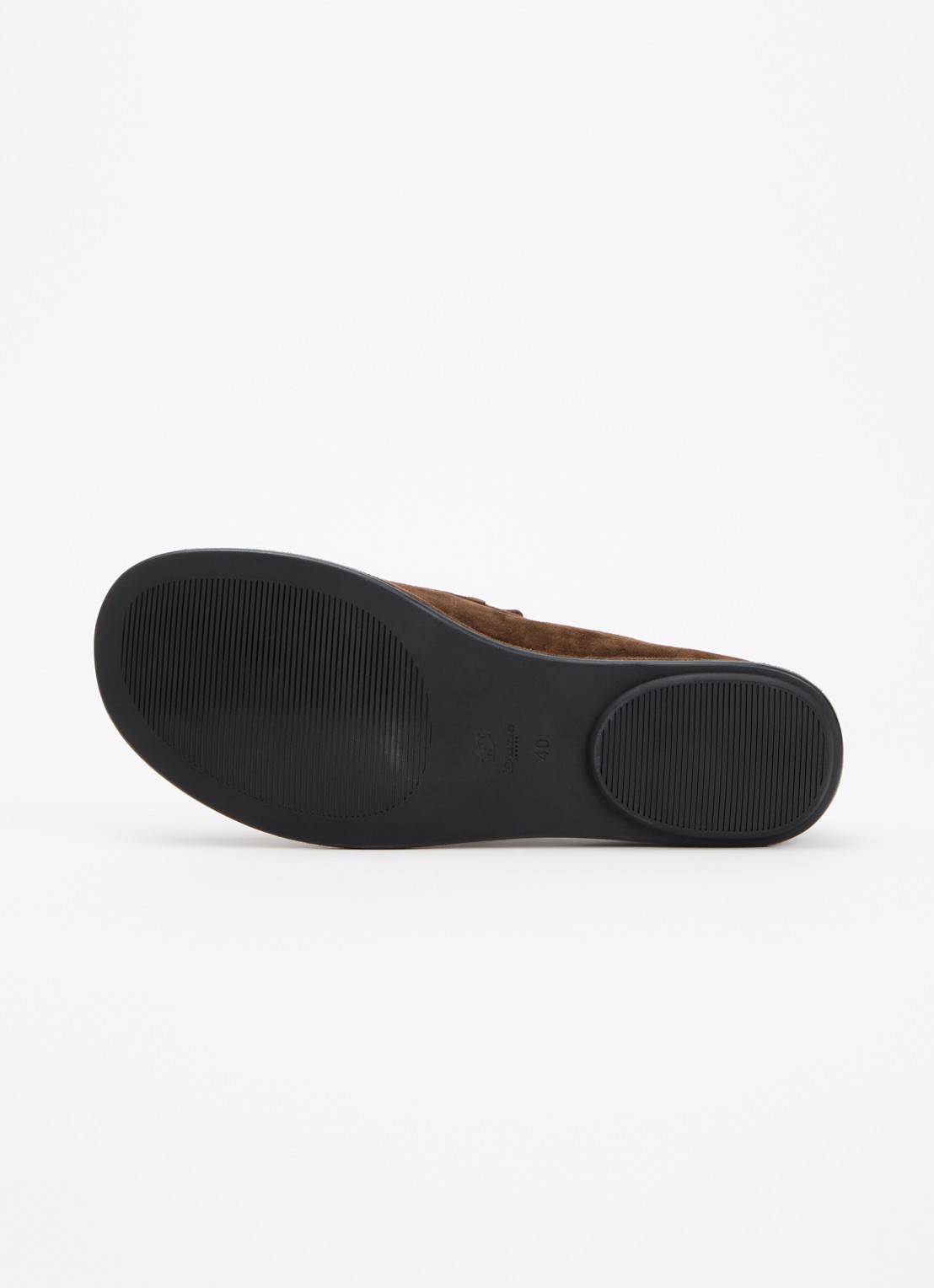 Dune London Grounding loafer van suède - detail 3 donkerbruin