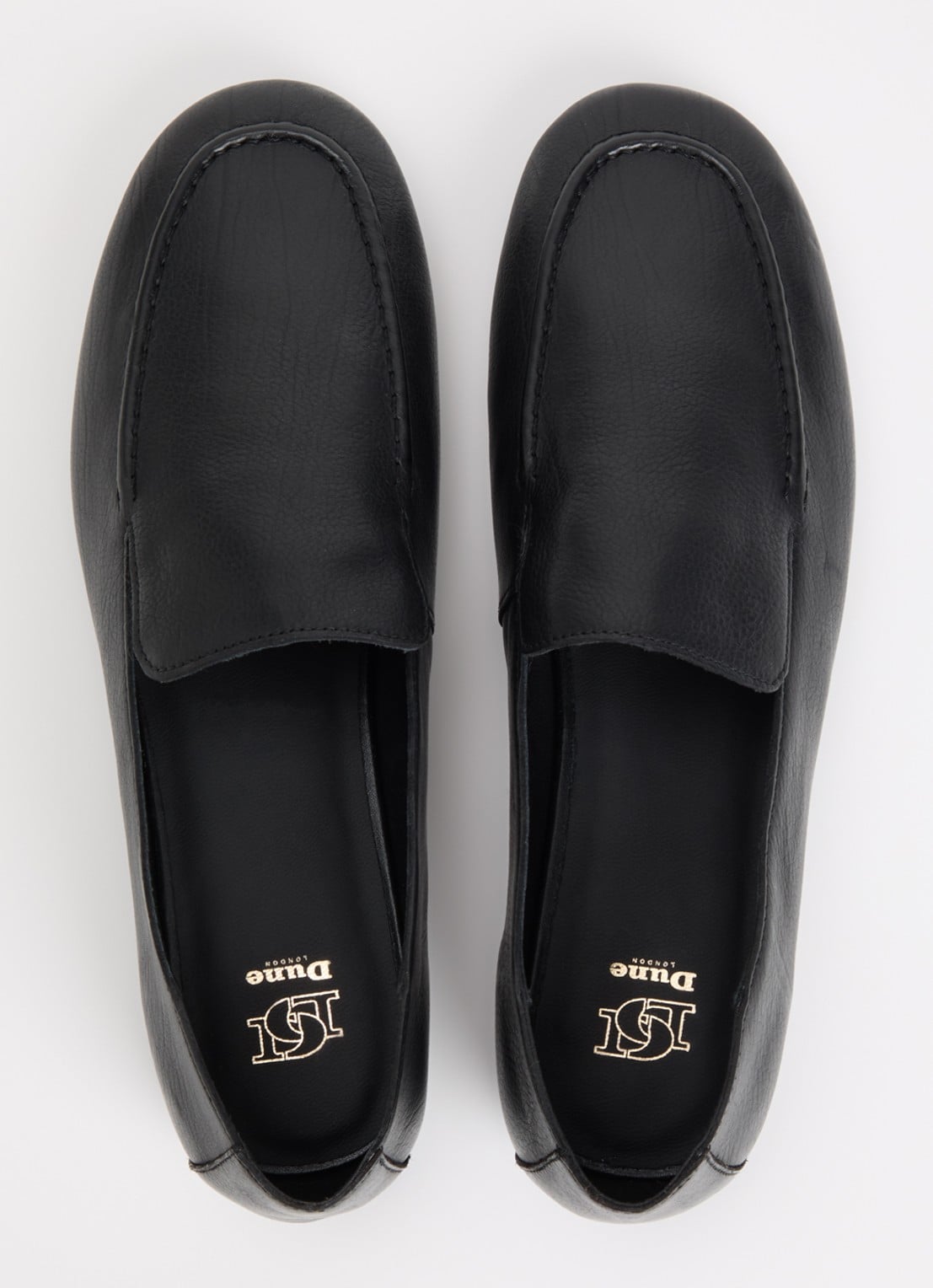 Dune London Gurl loafer van leer - detail 3 zwart