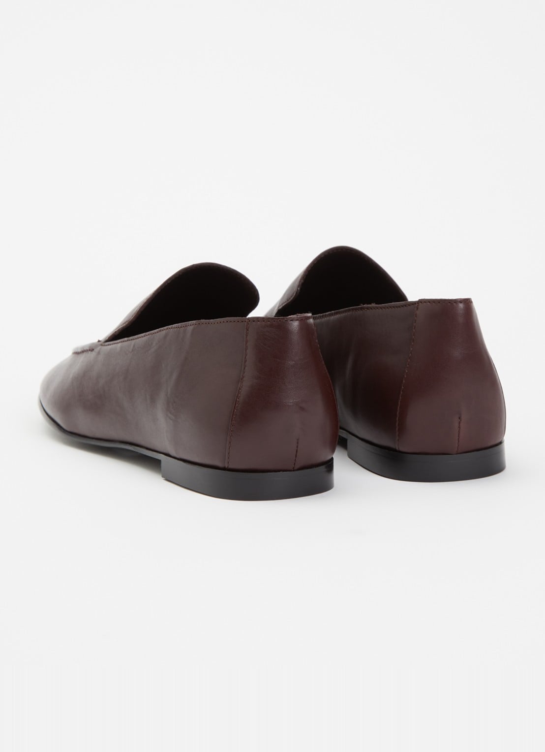 Dune London Gurl loafer van leer - achterkant bordeauxrood
