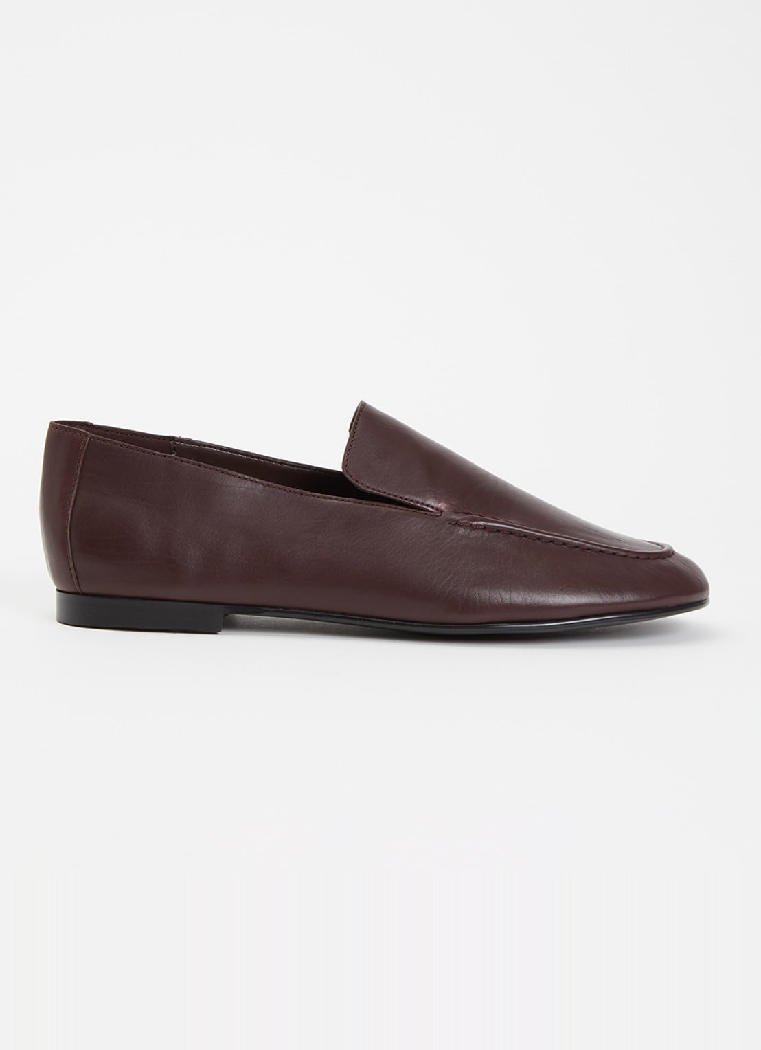 Dune London Gurl loafer van leer - voorkant 2 bordeauxrood