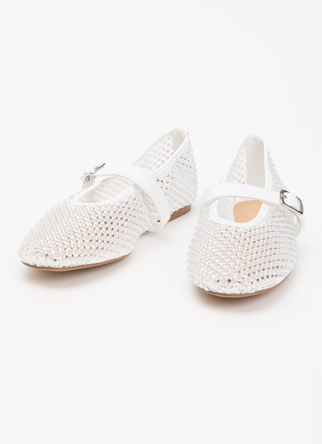 Dune London Haislee ballerina met gestrikt detail - detail 2 wit
