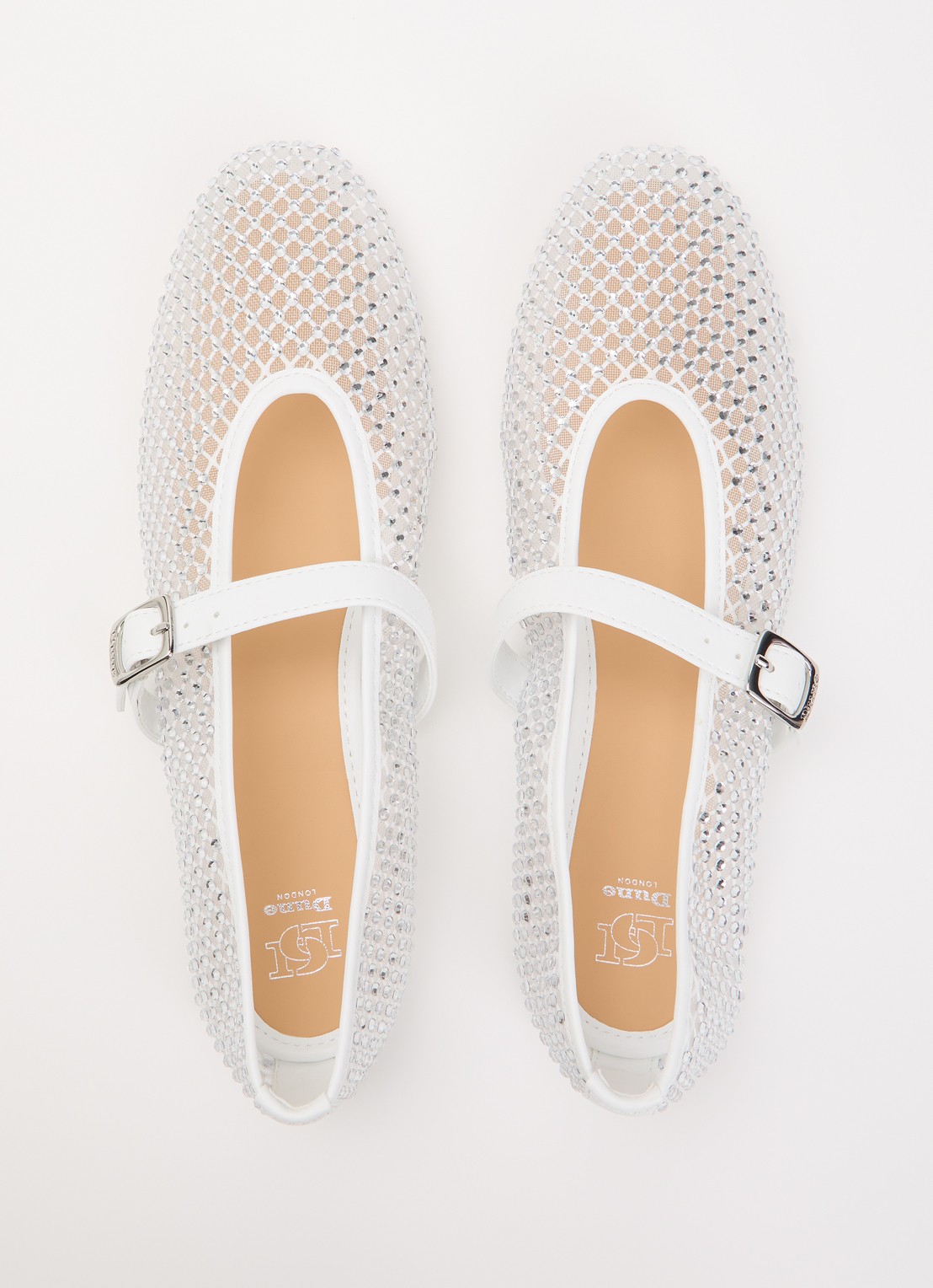 Dune London Haislee ballerina met gestrikt detail - detail 3 wit