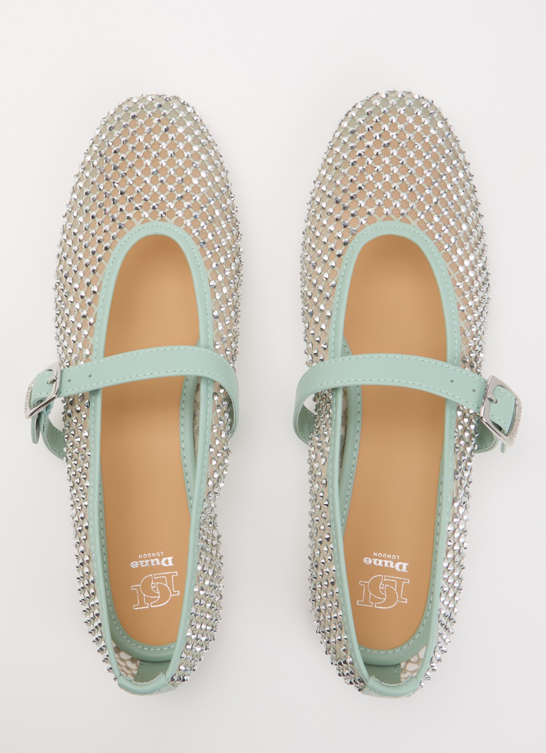 Dune London Haislee ballerina met gestrikt detail - detail 3 lindegroen