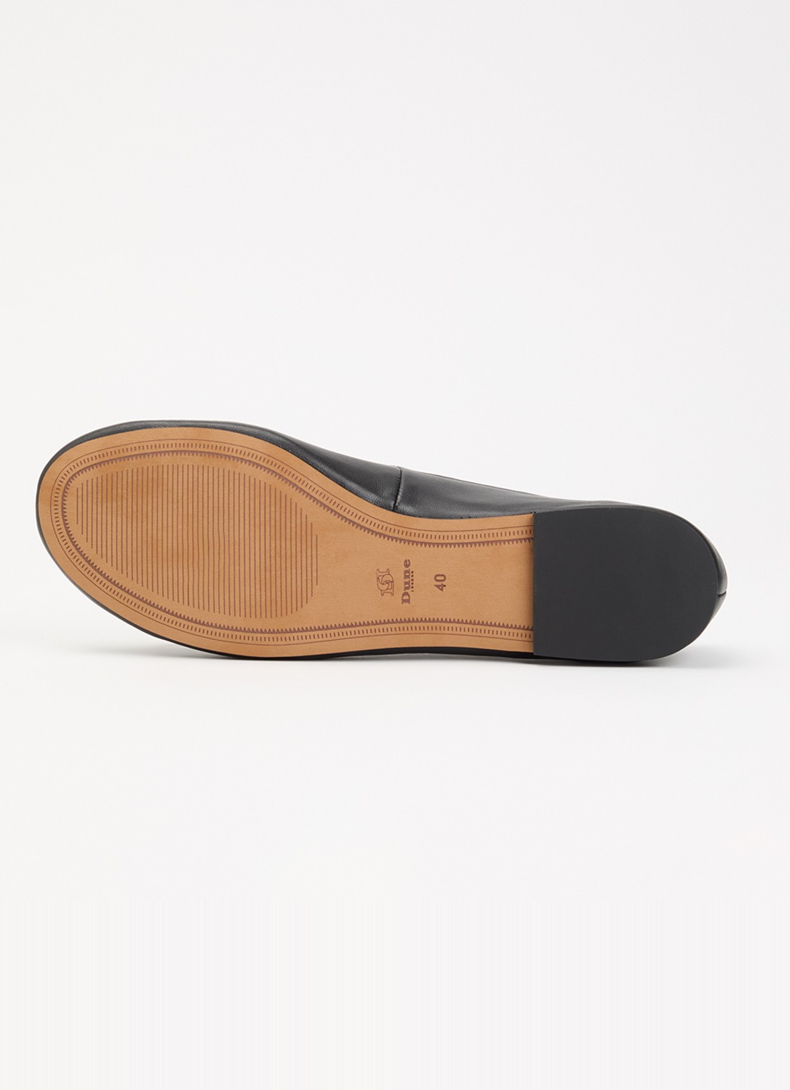 Dune London Hali ballerina van leer met strikdetail - detail 5 zwart