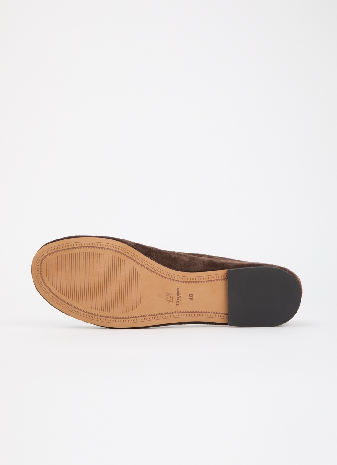 Dune London Hali ballerina van leer met strikdetail - detail 5 bruin