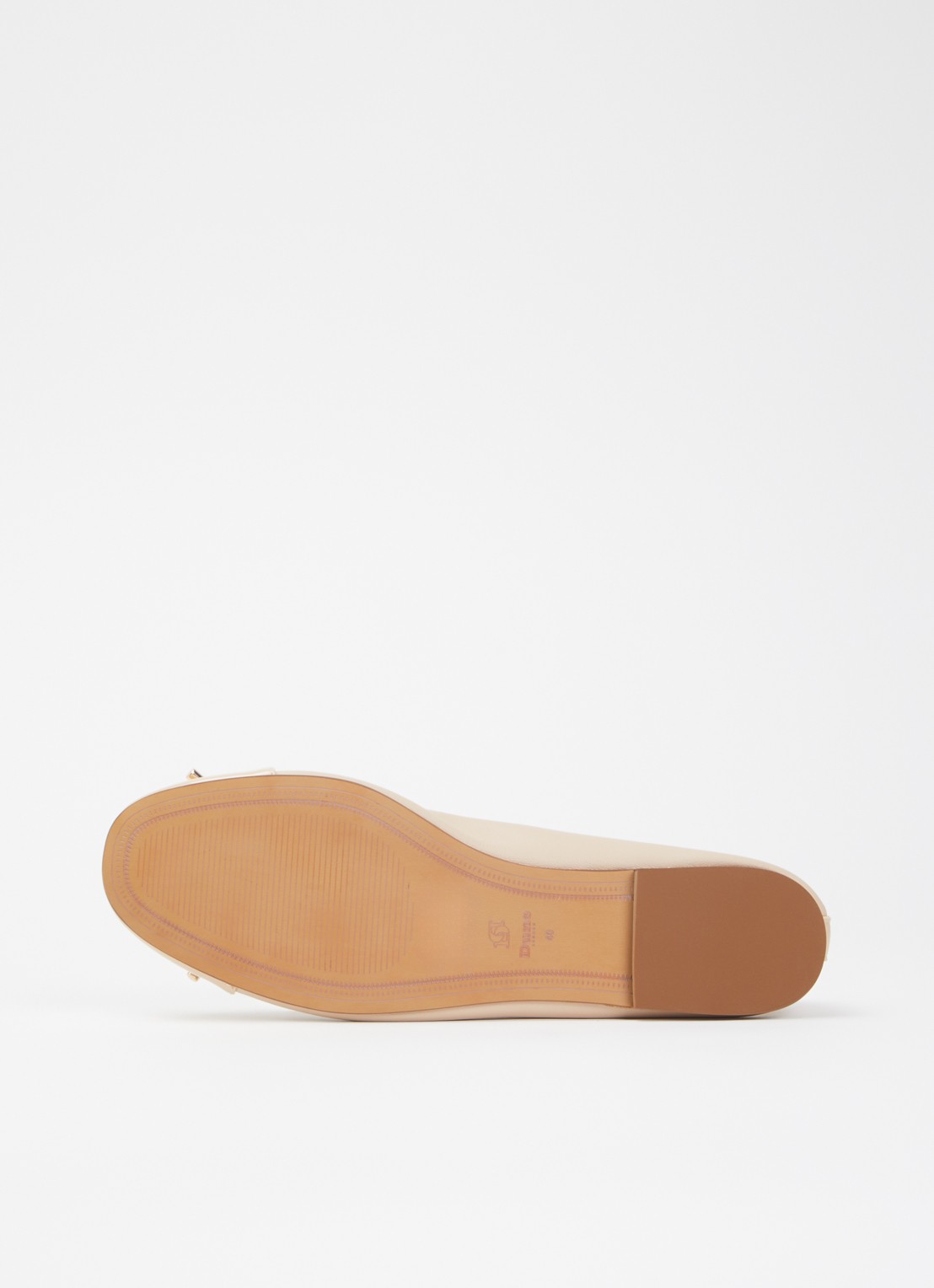 Dune London Haliah ballerina van leer met strikdetail - detail 4 beige