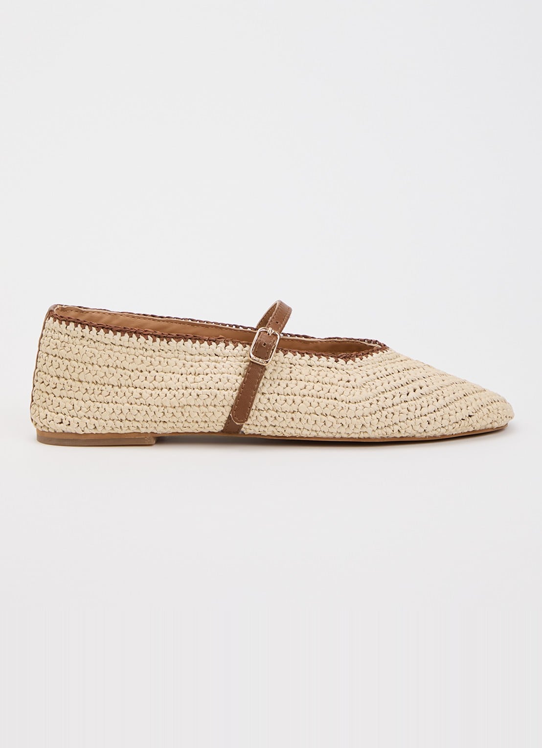 Dune London Haloha ballerina - voorkant 5 beige