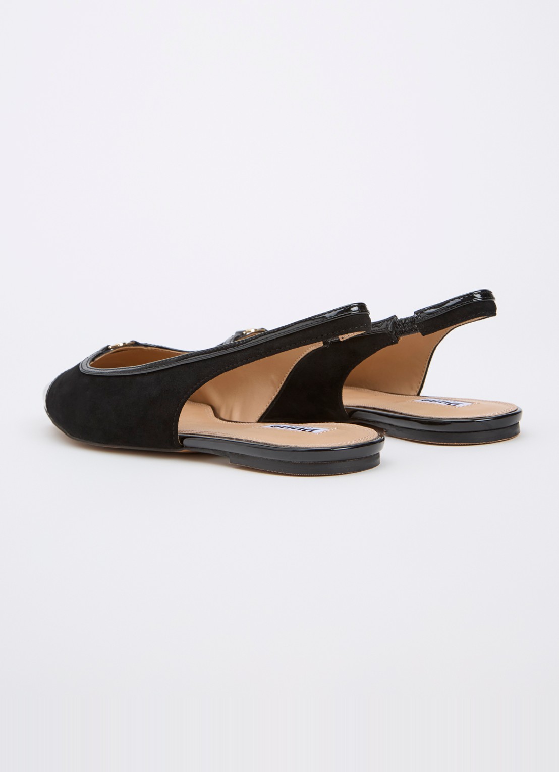Dune London Hanna slingback van suède - achterkant zwart