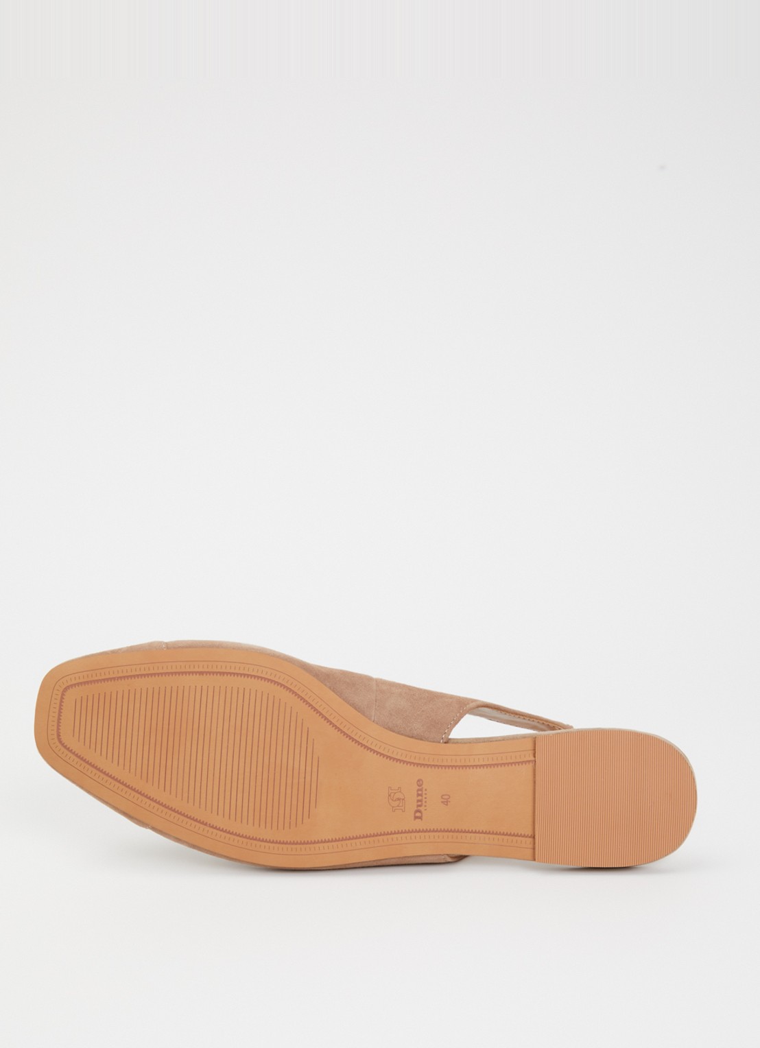 Dune London Hanna slingback van suède - detail 5 donkerbeige