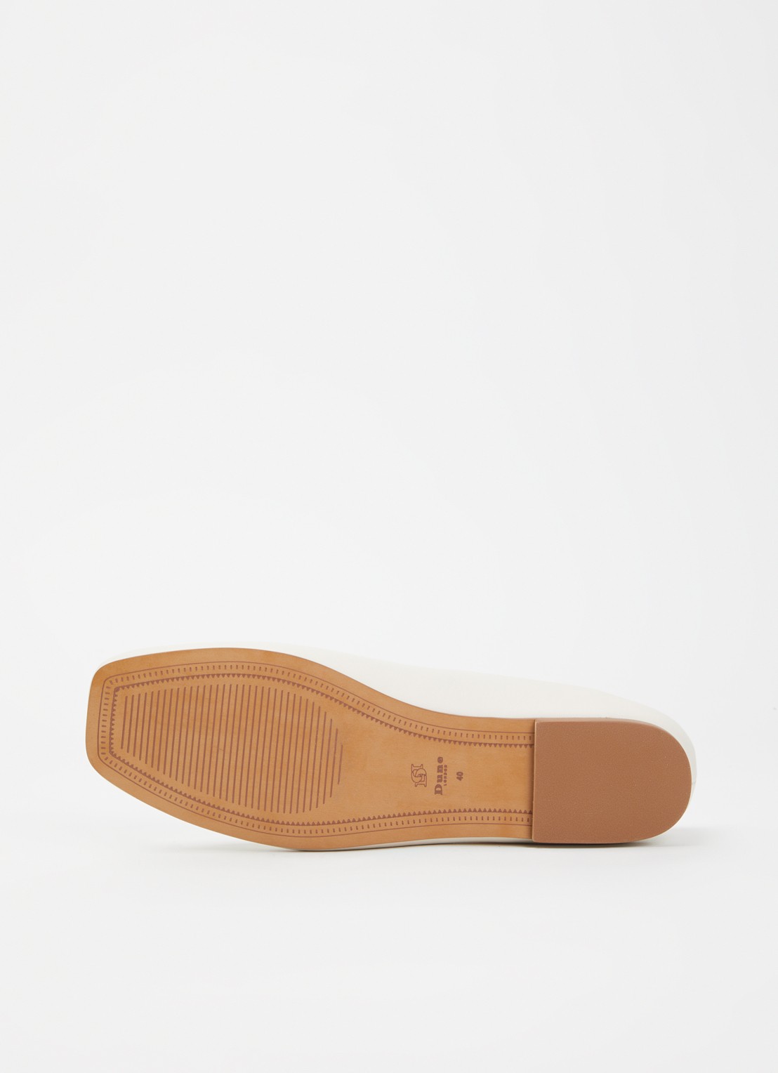 Dune London Harllowe ballerina van leer - detail 3 wit