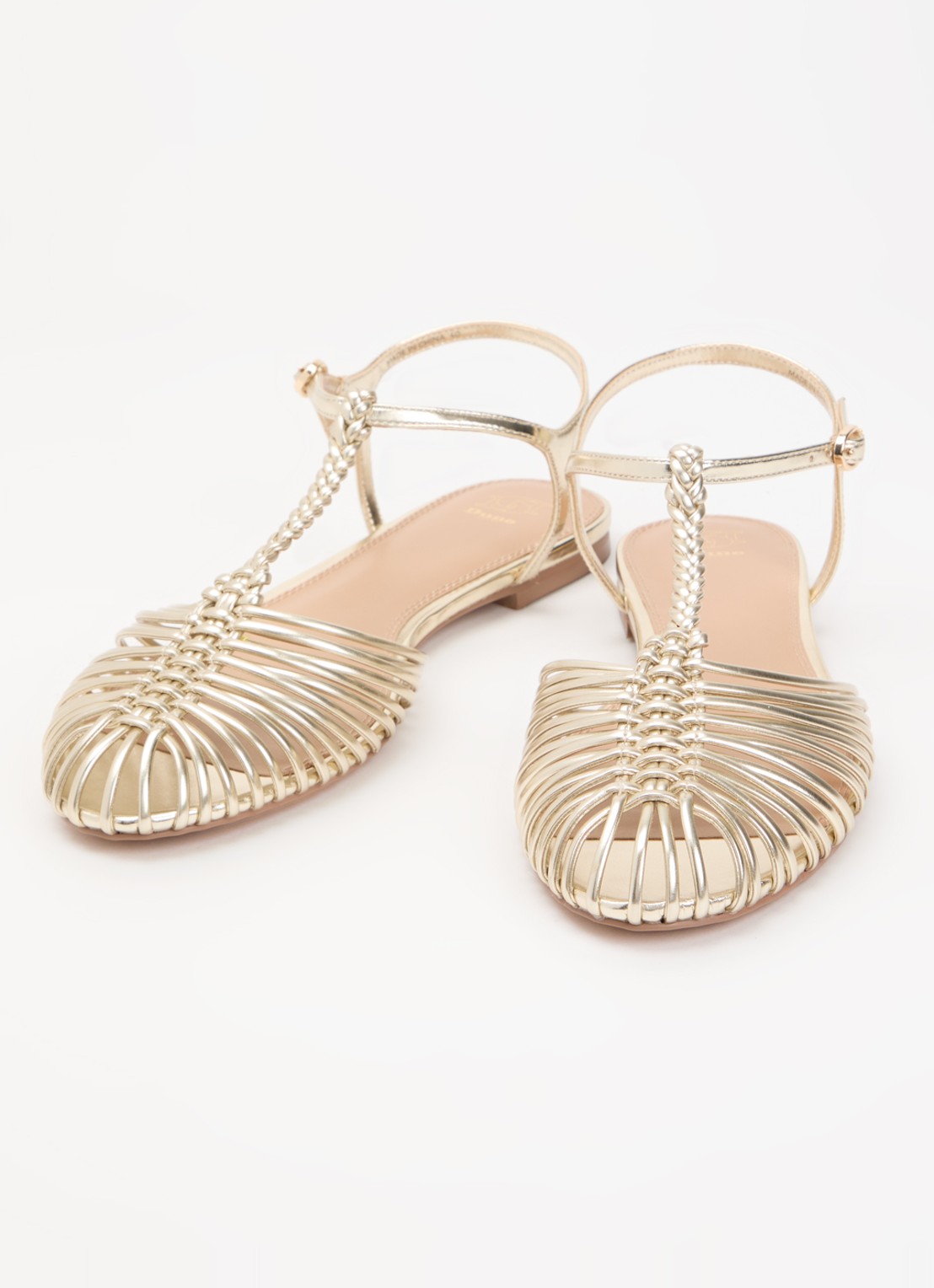 Dune London Harmoni sandaal met metallic finish - detail 3 goud