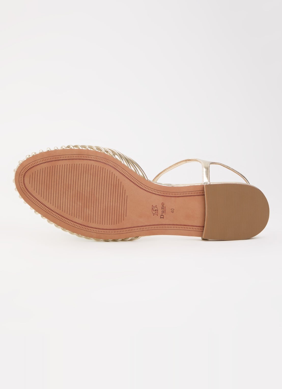 Dune London Harmoni sandaal met metallic finish - detail 5 goud