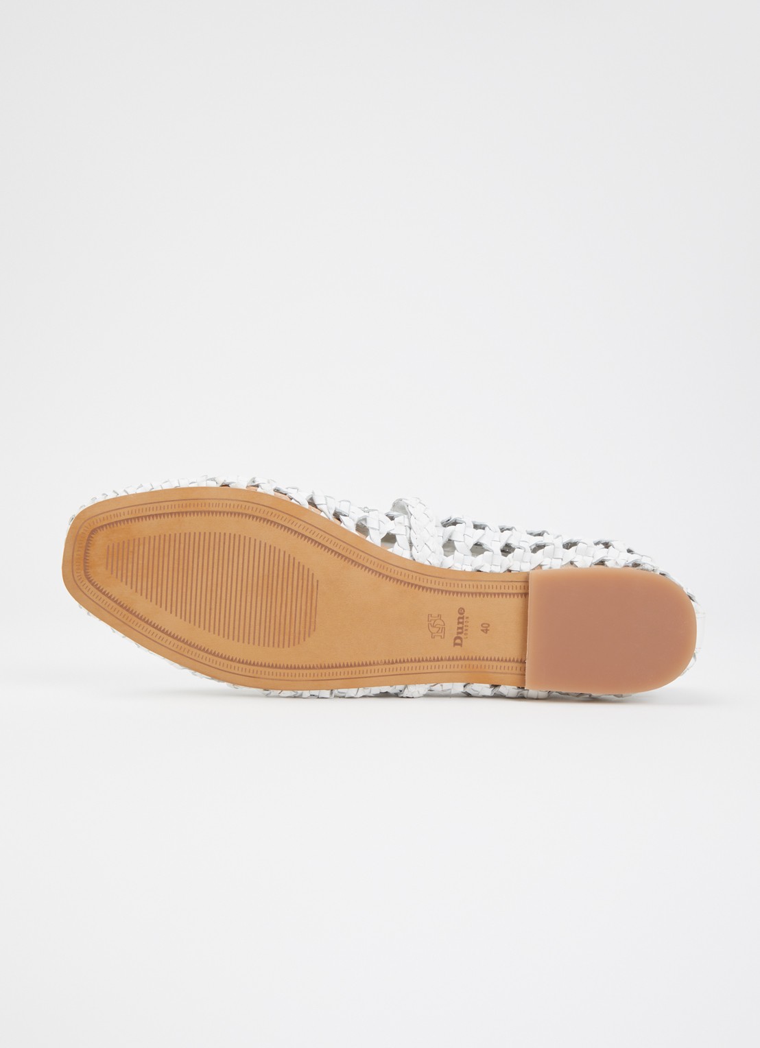 Dune London Hazella ballerina van leer - detail 3 wit
