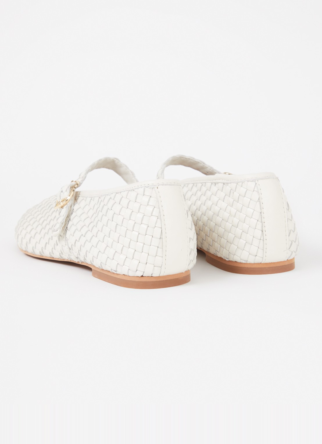 Dune London Headline ballerina  - achterkant 5 wit