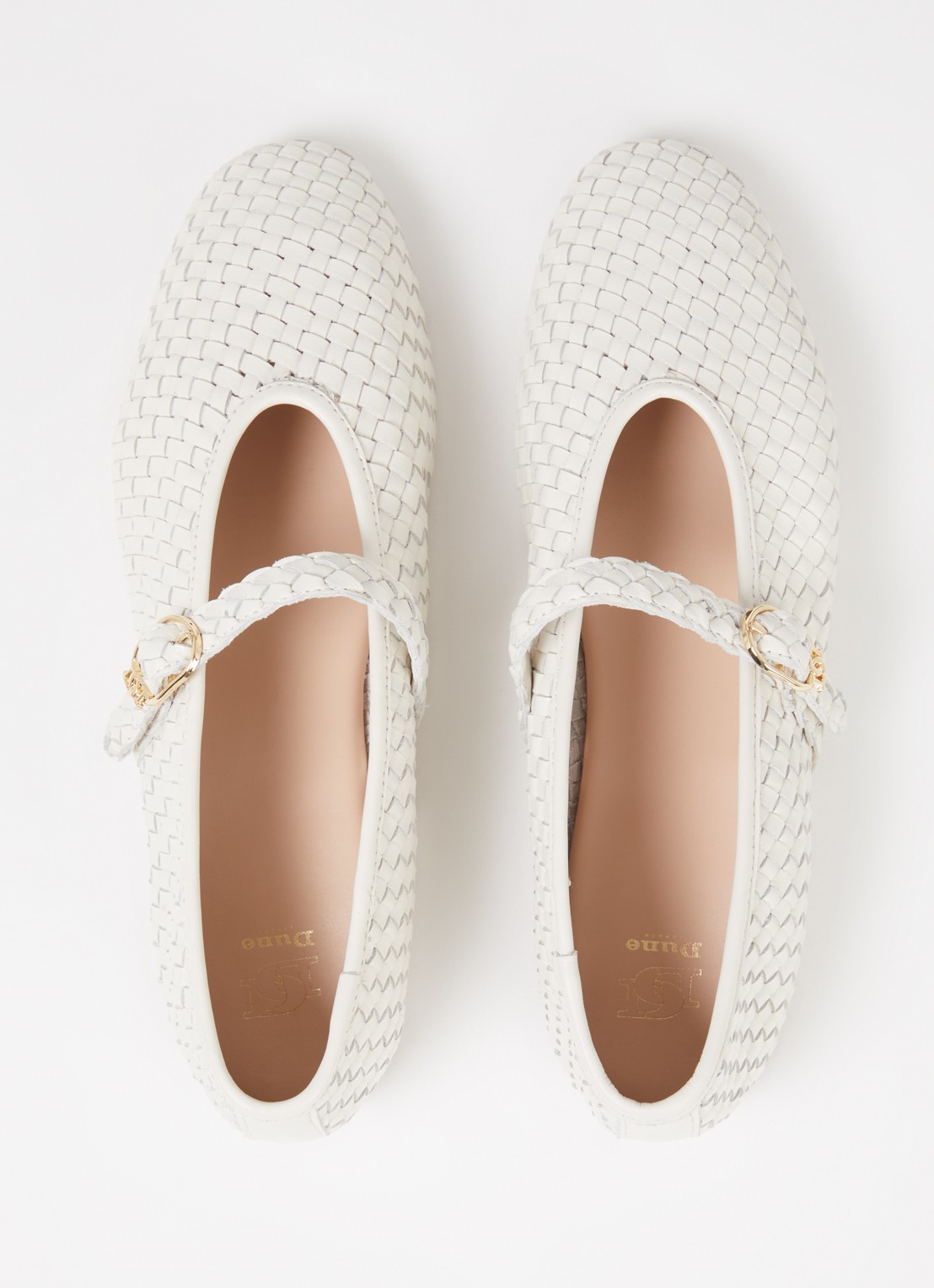 Dune London Headline ballerina  - detail 2 wit