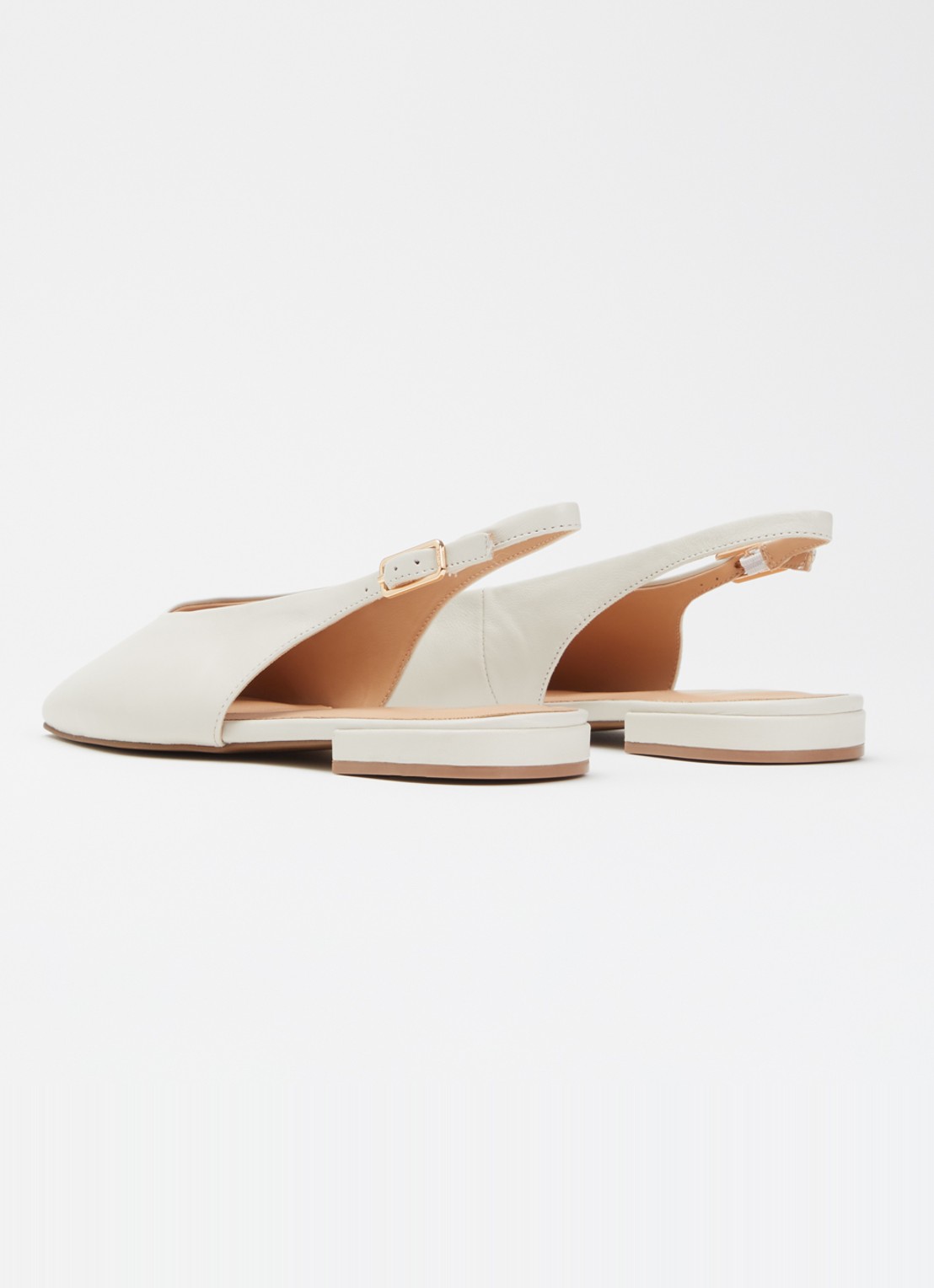 Dune London Heartbeat slingback van leer - achterkant 4 wit
