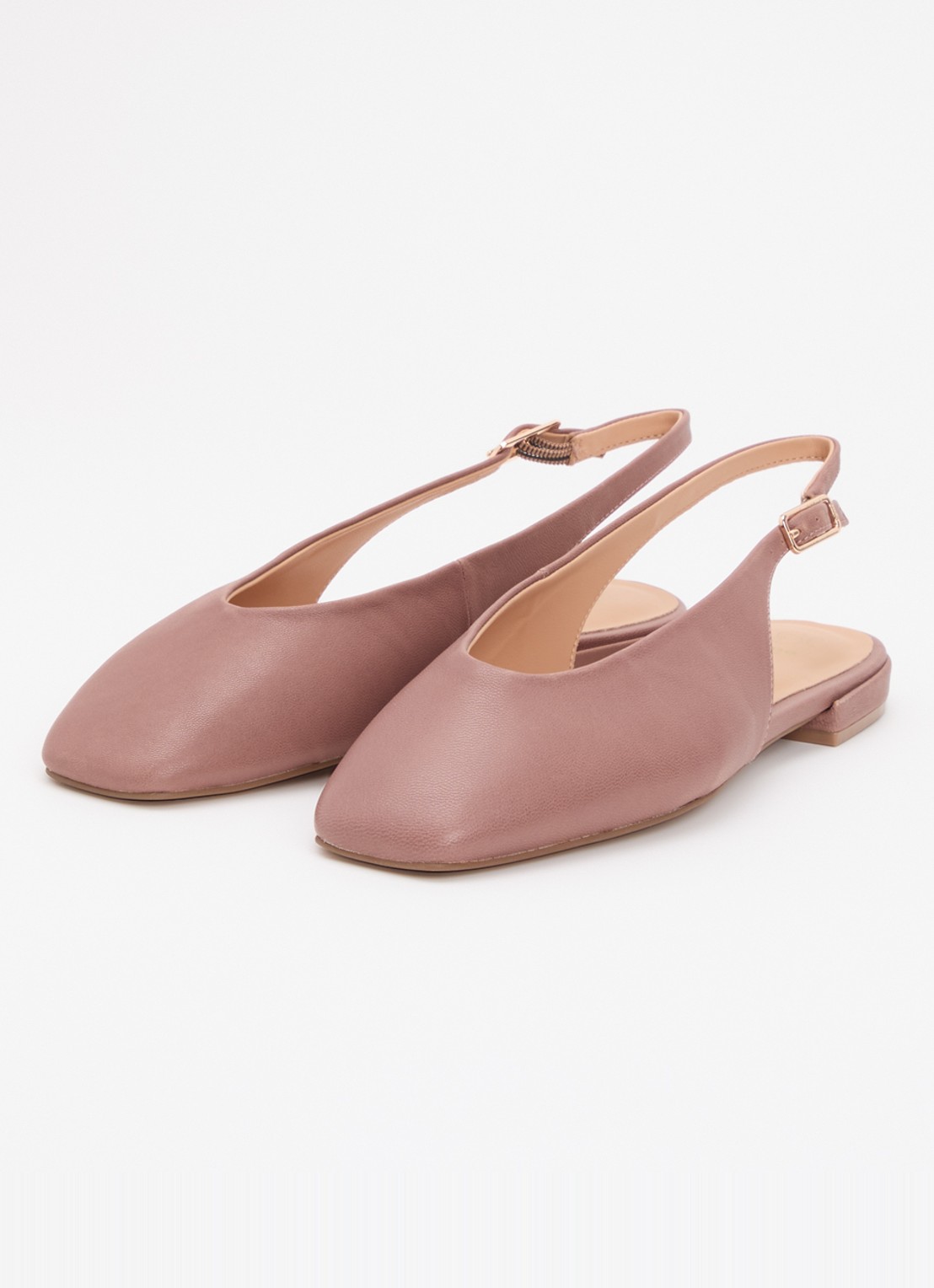 Dune London Heartbeat slingback van leer - detail 3 oudroze