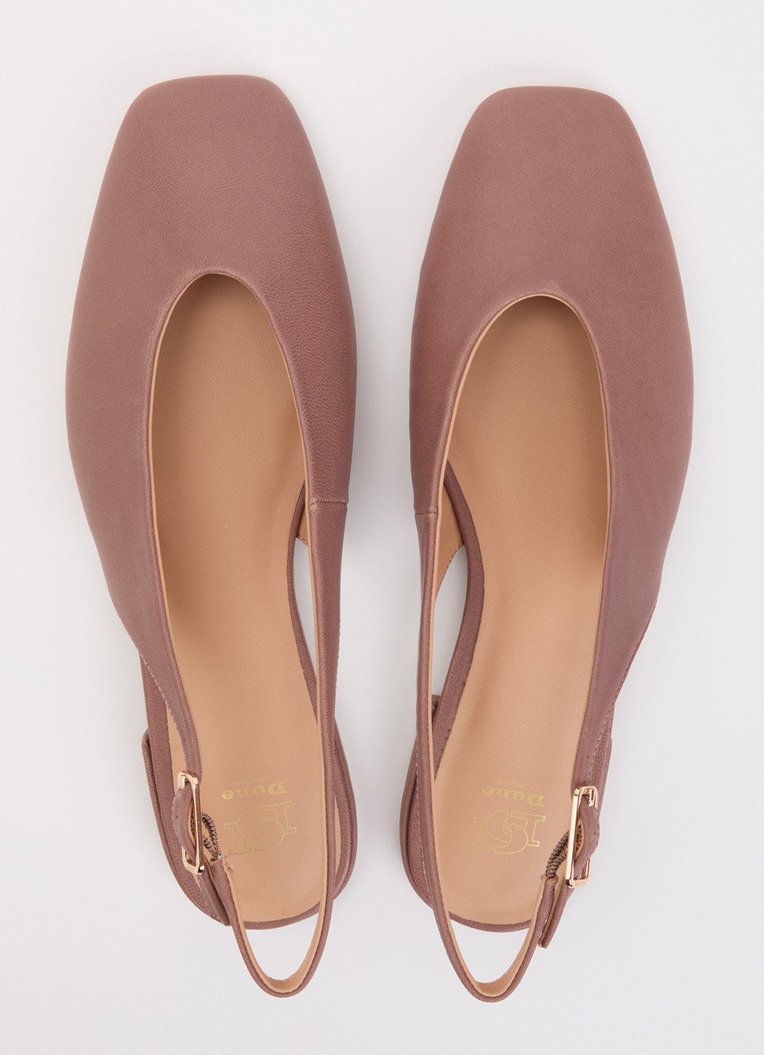 Dune London Heartbeat slingback van leer - detail 4 oudroze