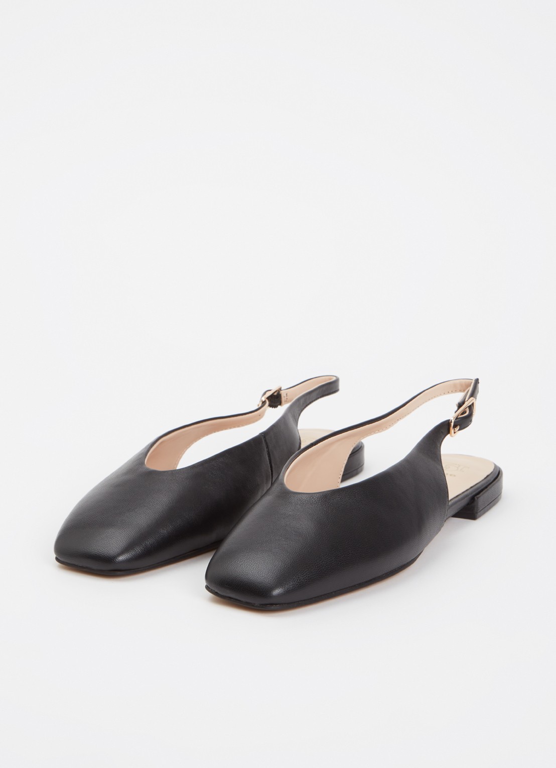Dune London Heartbeat slingback van leer - detail 3 zwart