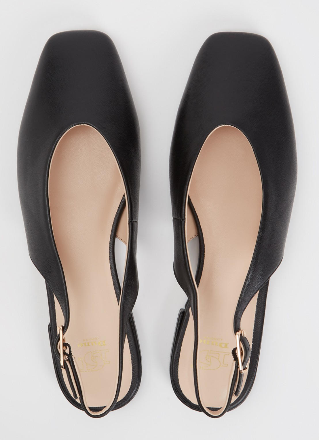 Dune London Heartbeat slingback van leer - detail 4 zwart