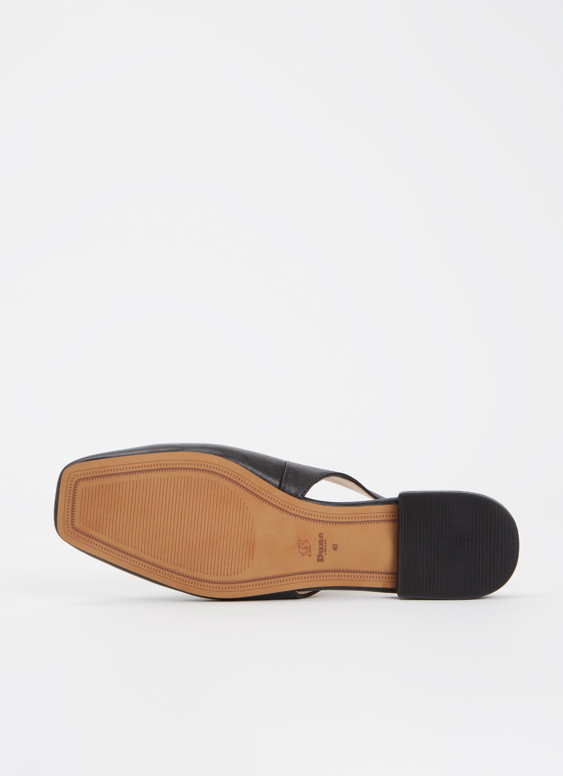 Dune London Heartbeat slingback van leer - detail 5 zwart