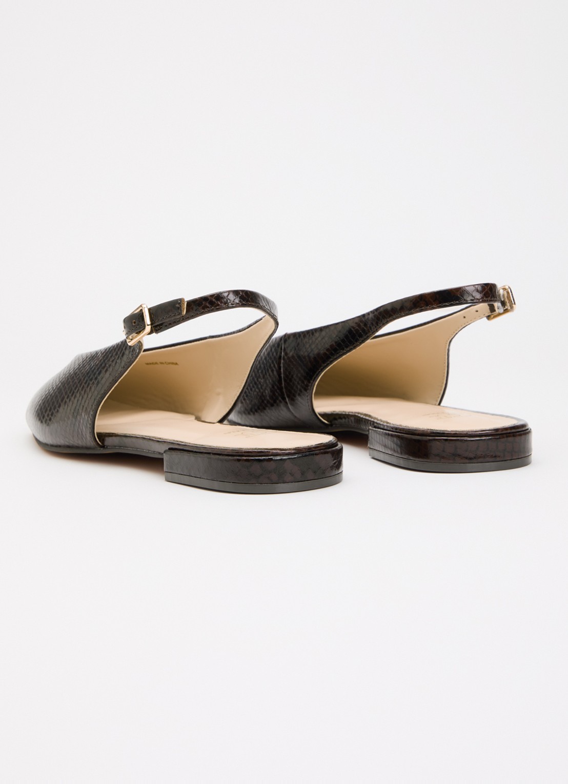 Dune London Heartbeat slingback van leer - achterkant 2 bruin