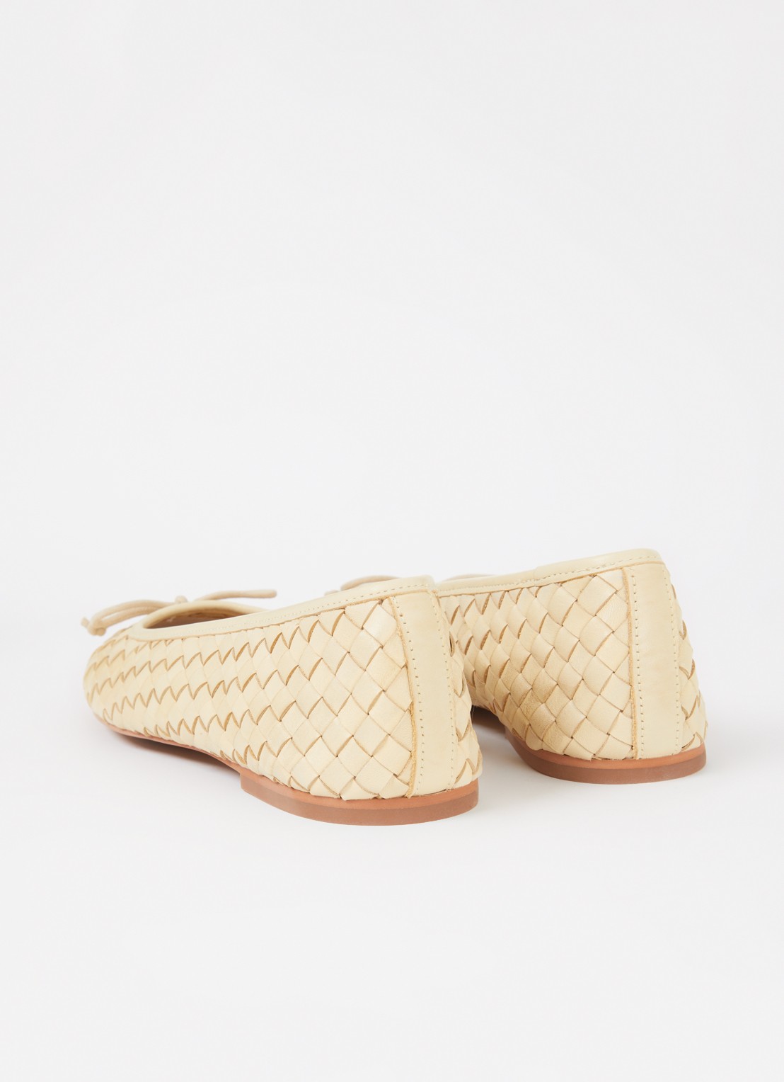 Dune London Heat ballerina - achterkant 5 lichtgeel