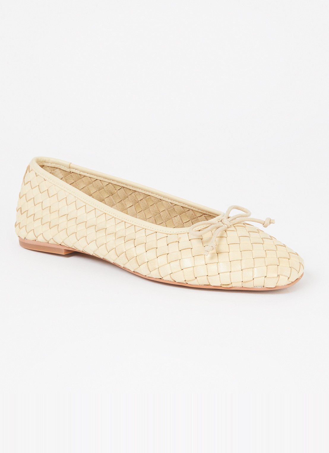 Dune London Heat ballerina - voorkant lichtgeel