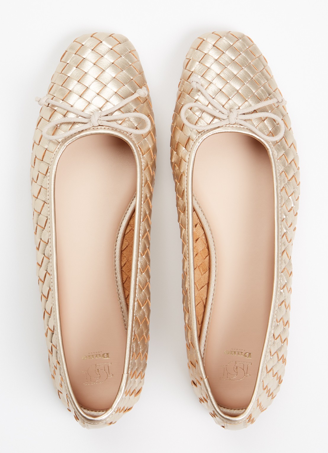 Dune London Heat ballerina - detail 4 goud