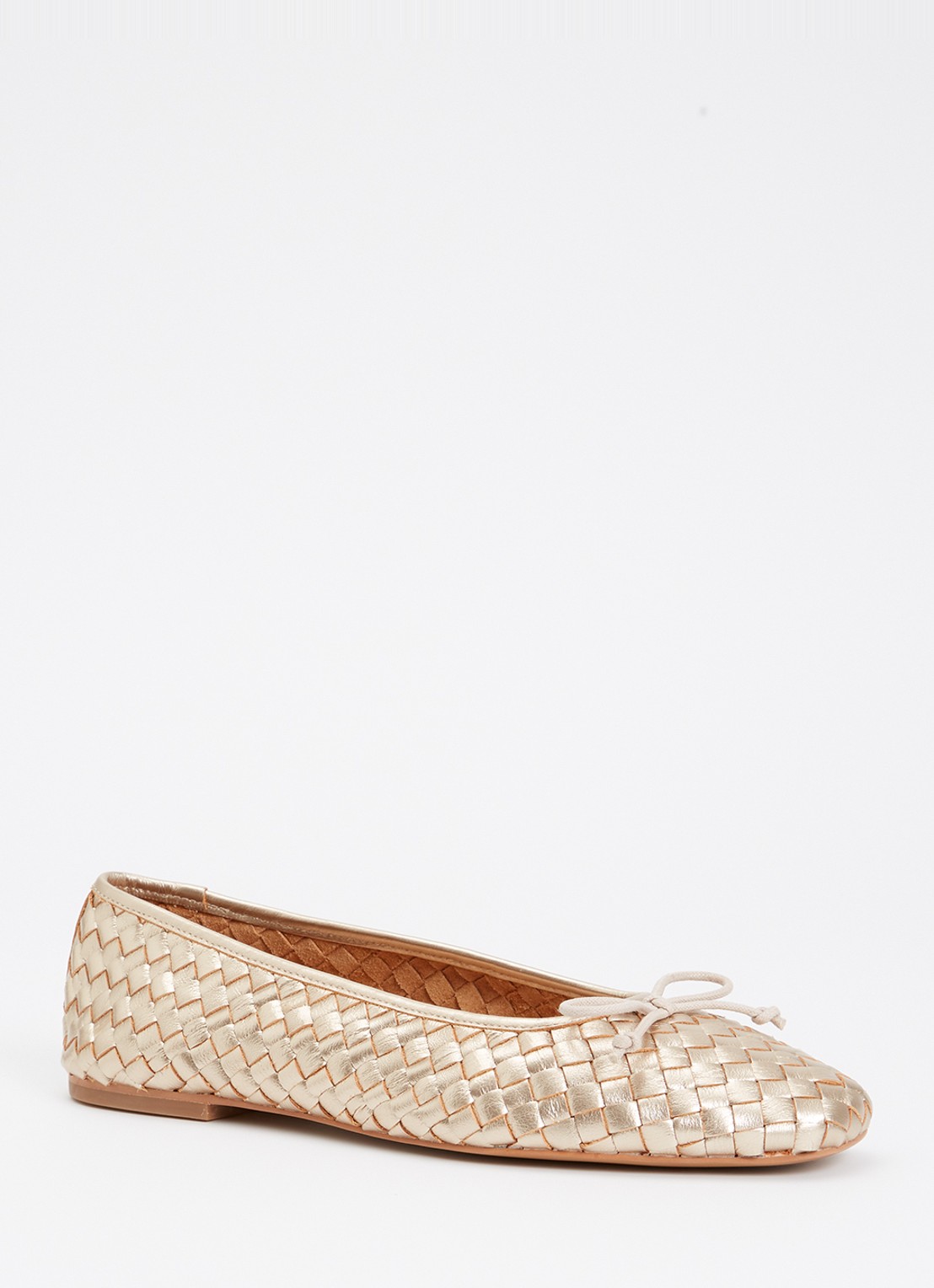 Dune London Heat ballerina - voorkant goud
