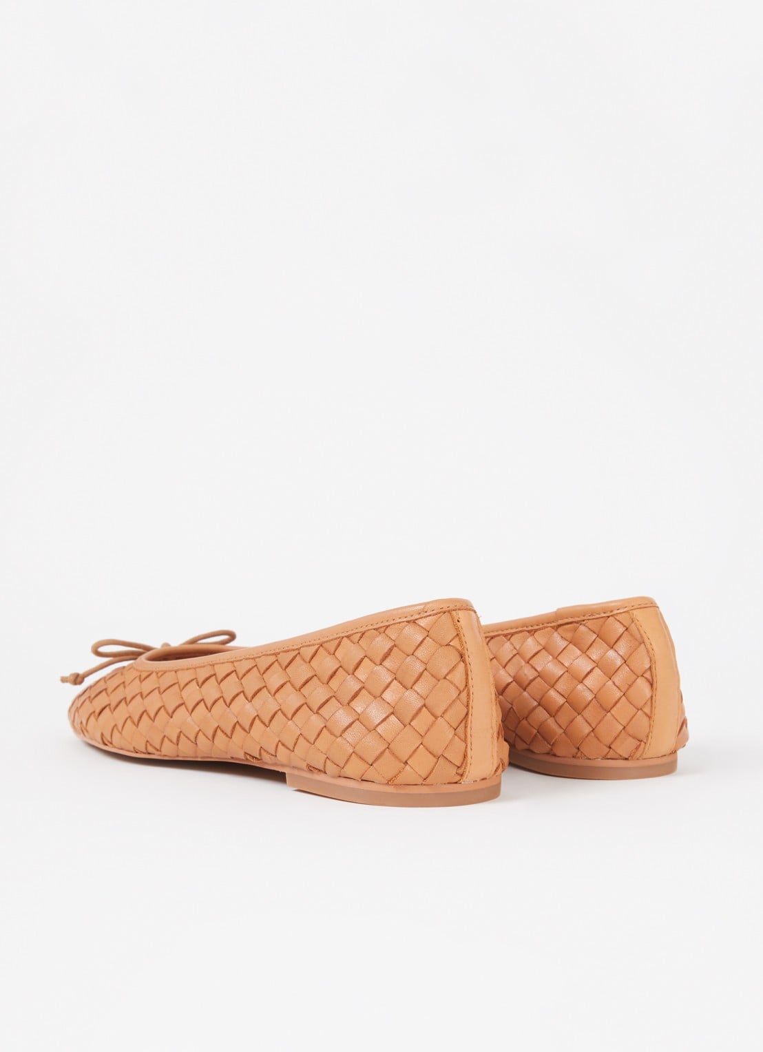 Dune London Heat ballerina - achterkant 4 cognac