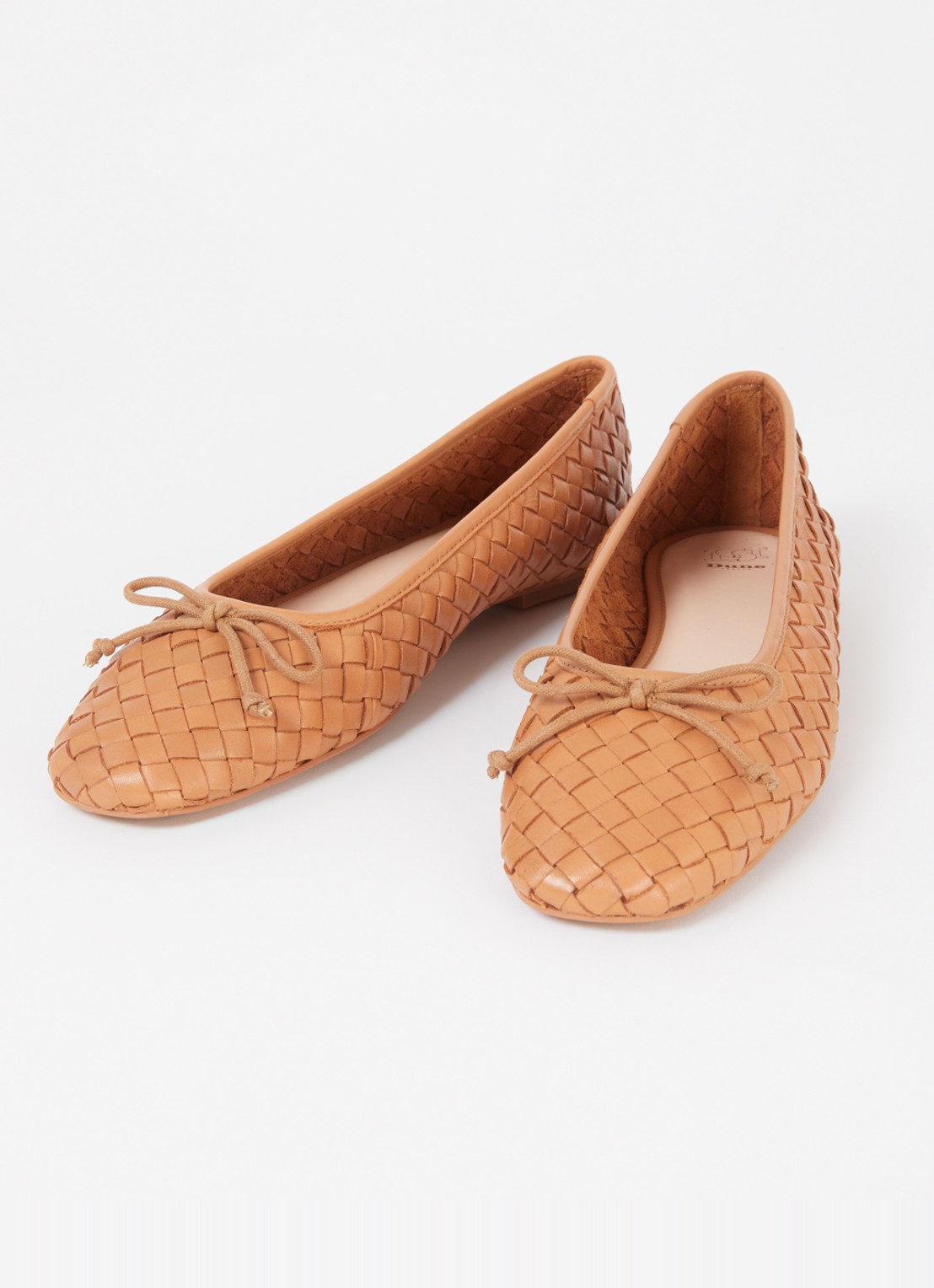 Dune London Heat ballerina - detail cognac