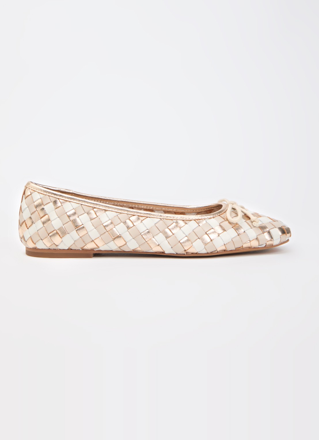 Dune London Heat ballerina - voorkant 2 beige