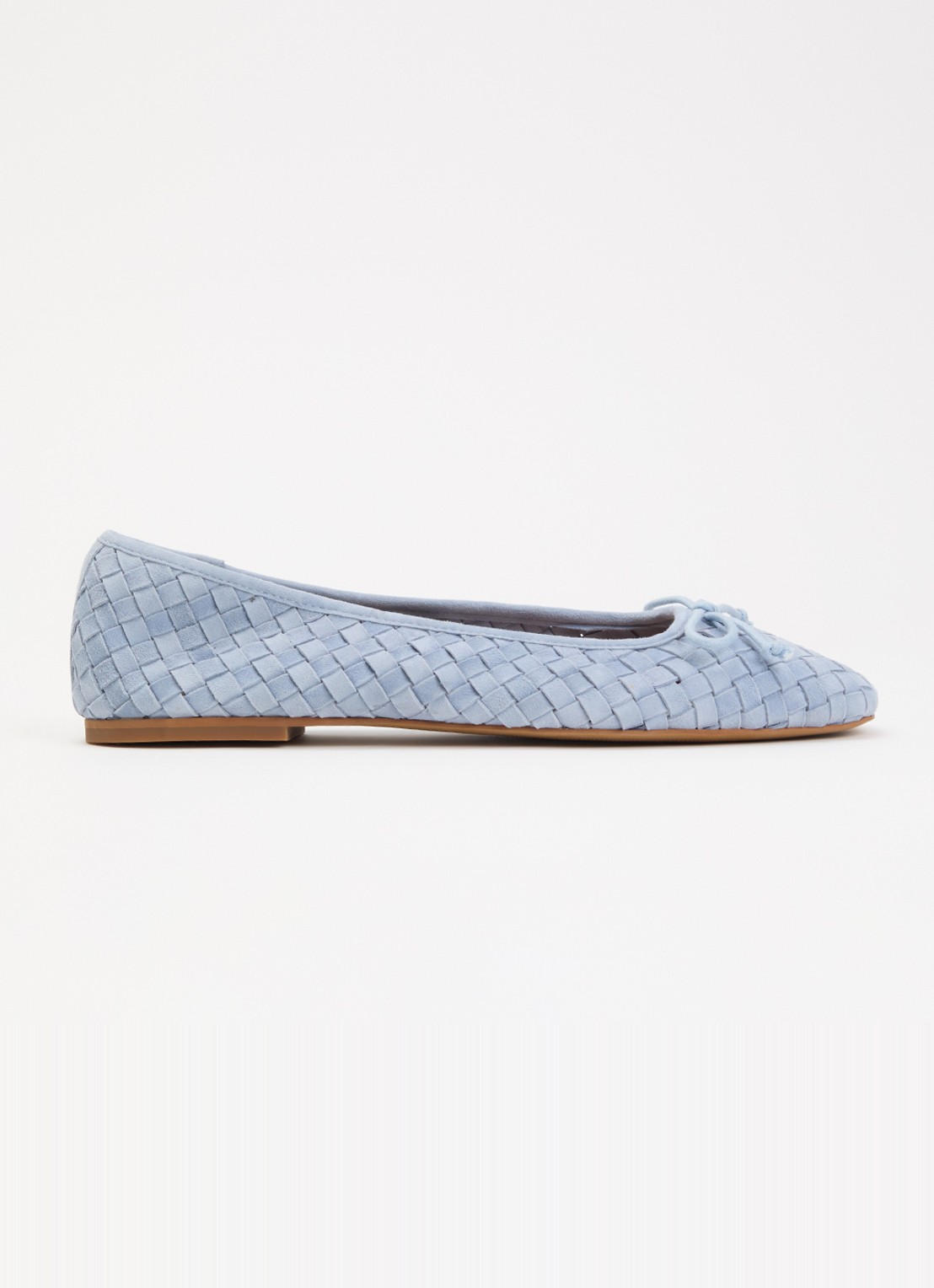 Dune London Heat ballerina - voorkant 2 lichtblauw