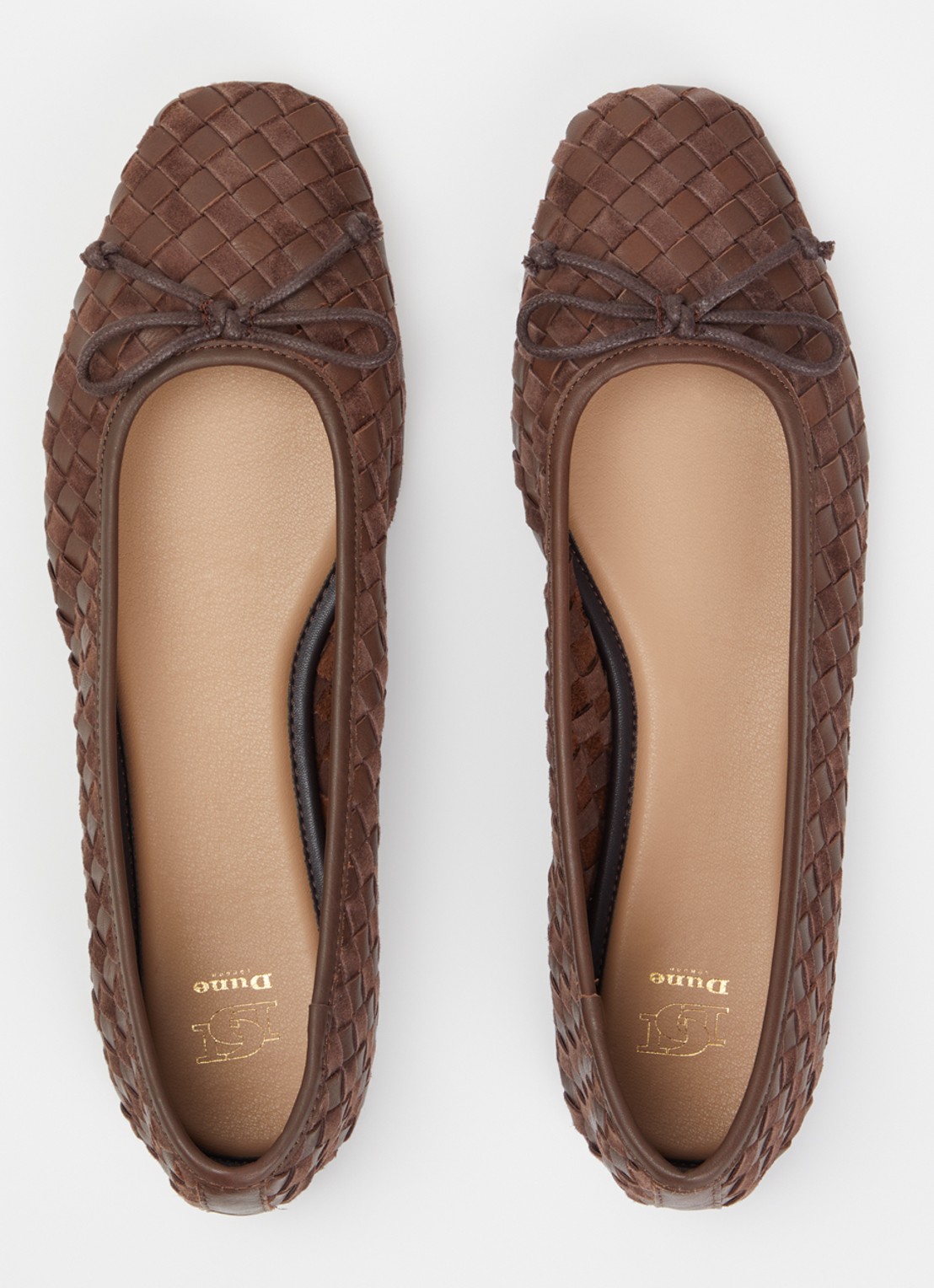 Dune London Heat ballerina - detail 4 bruin