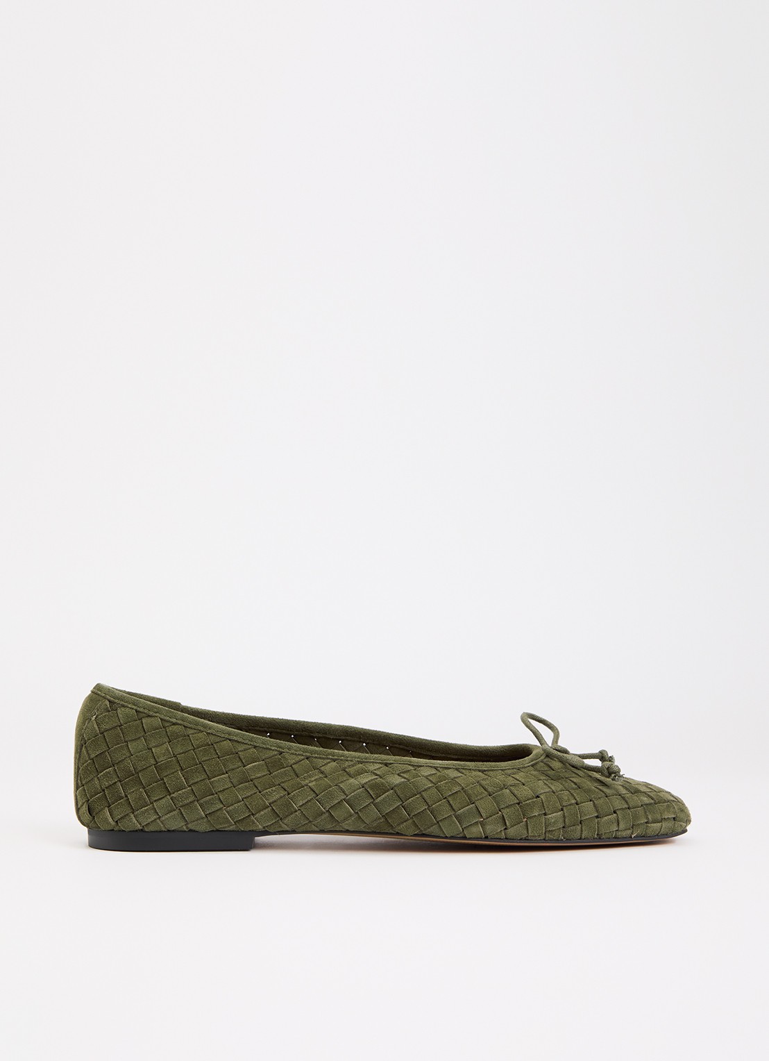 Dune London Heat ballerina - voorkant 5 legergroen
