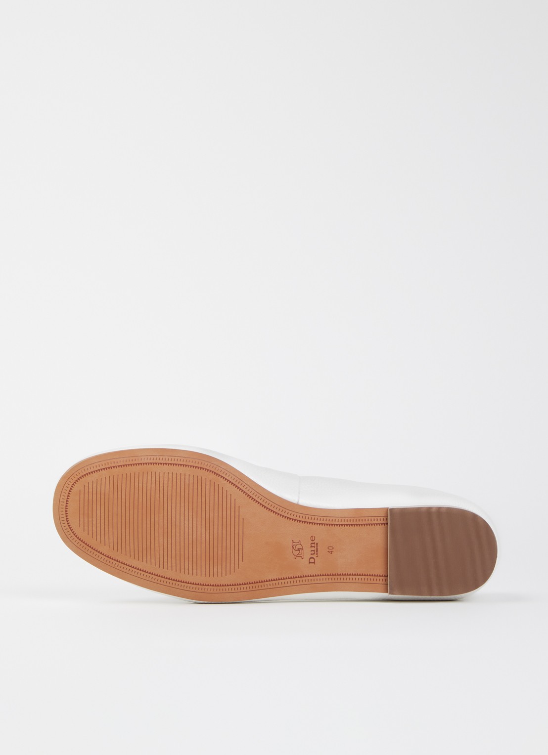 Dune London Helenne ballerina van leer - detail 5 wit