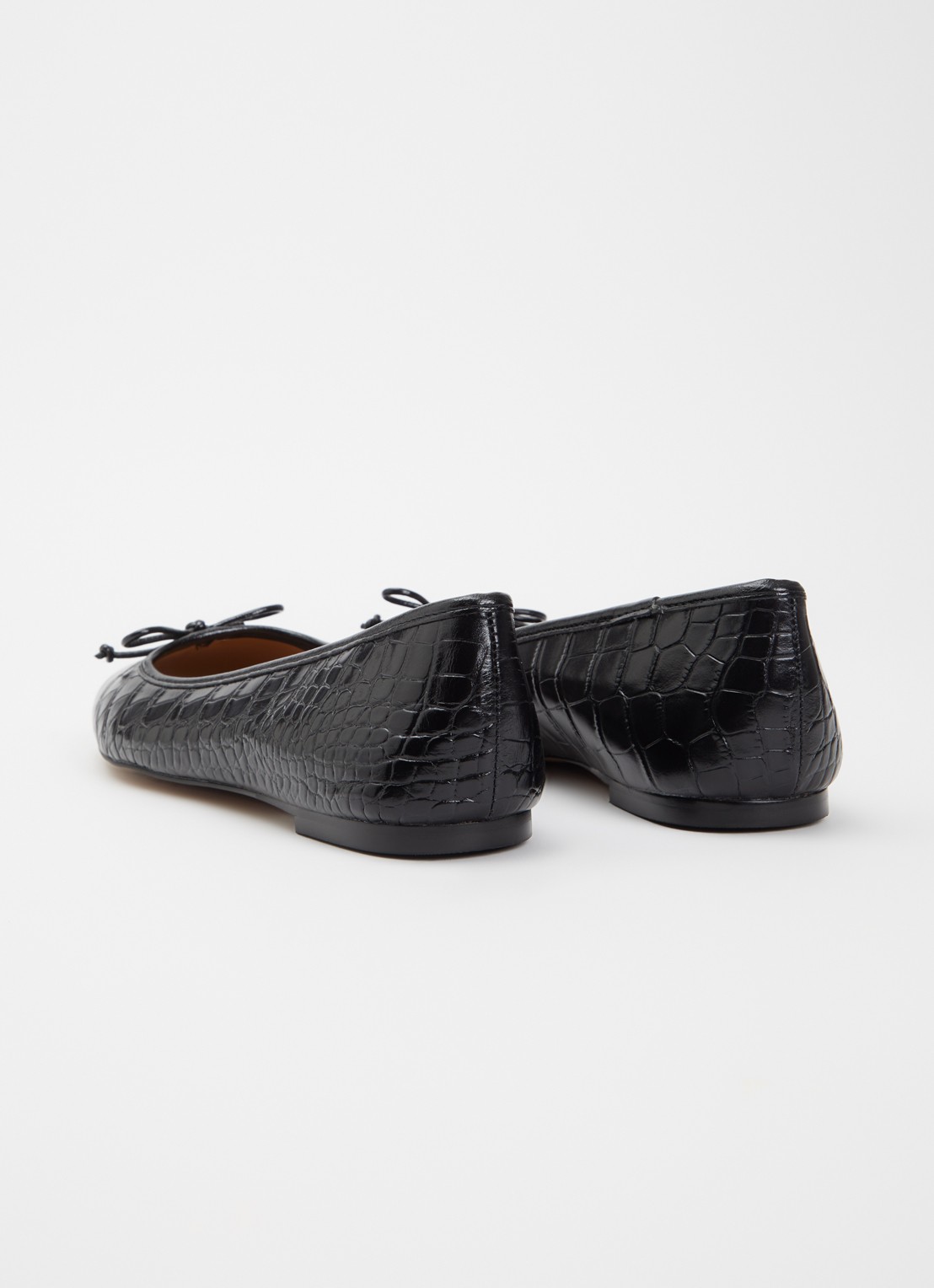 Dune London Helenne ballerina van leer - achterkant 4 antraciet