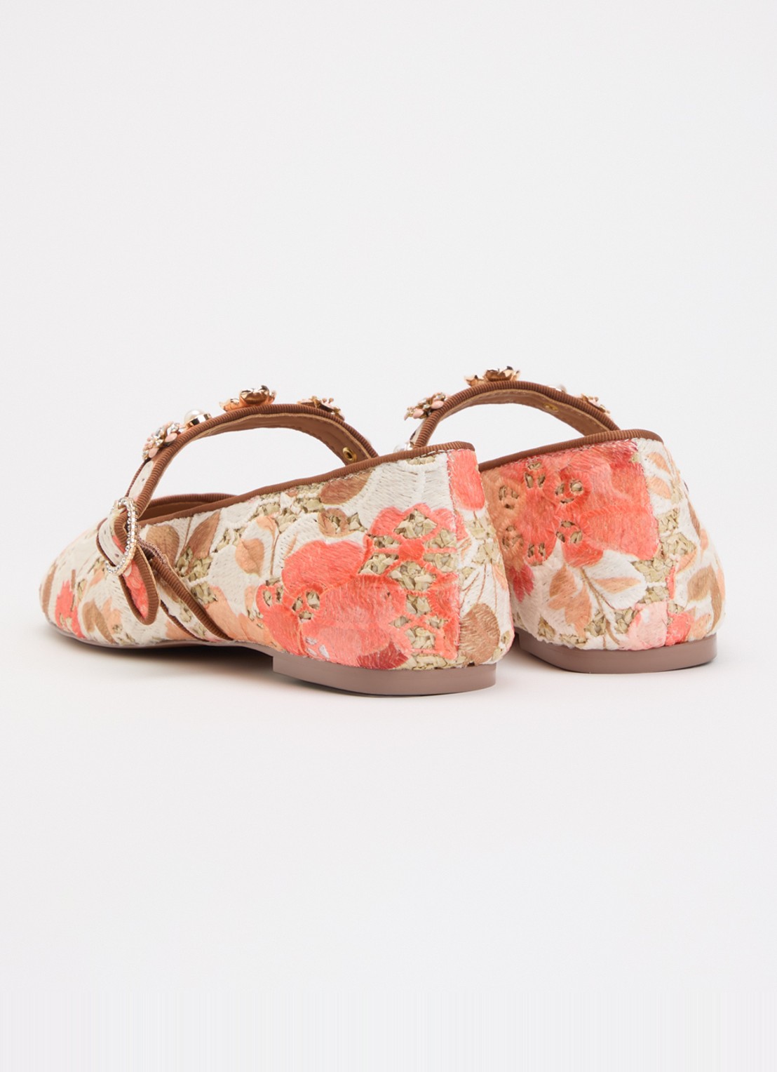 Dune London Hennrietta ballerina - achterkant oranje