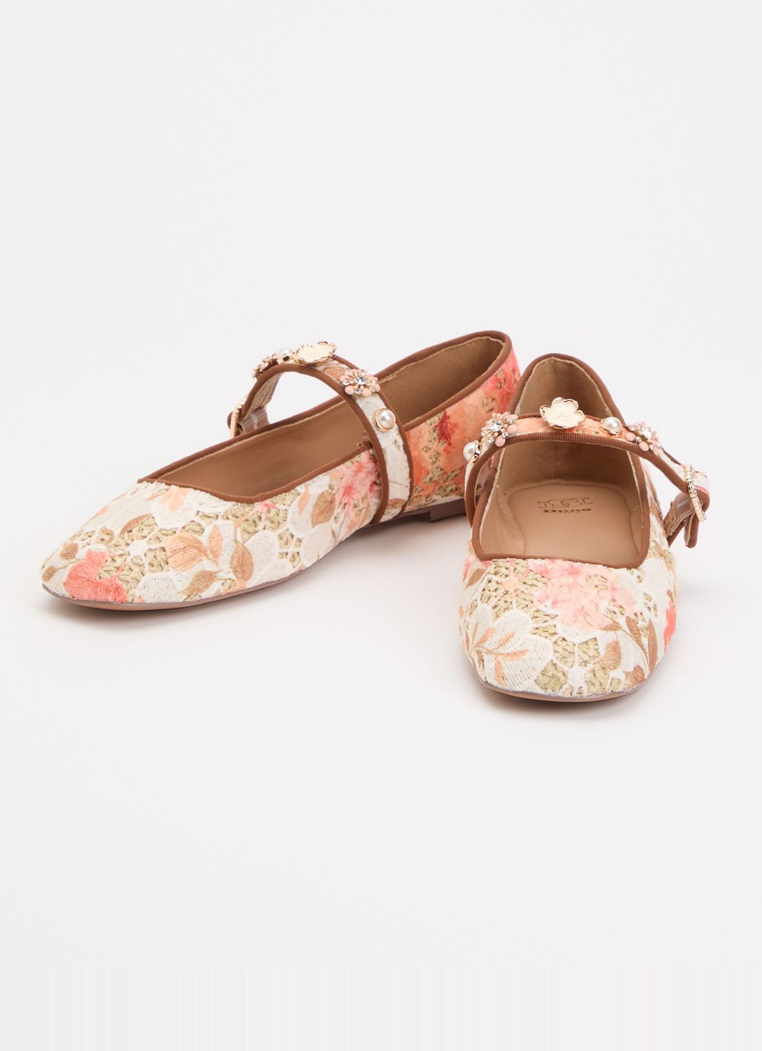 Dune London Hennrietta ballerina - detail 3 oranje