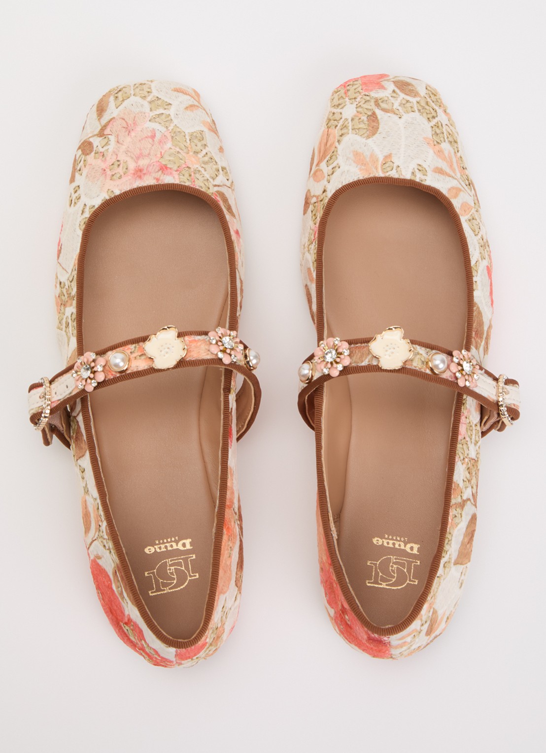 Dune London Hennrietta ballerina - detail 4 oranje