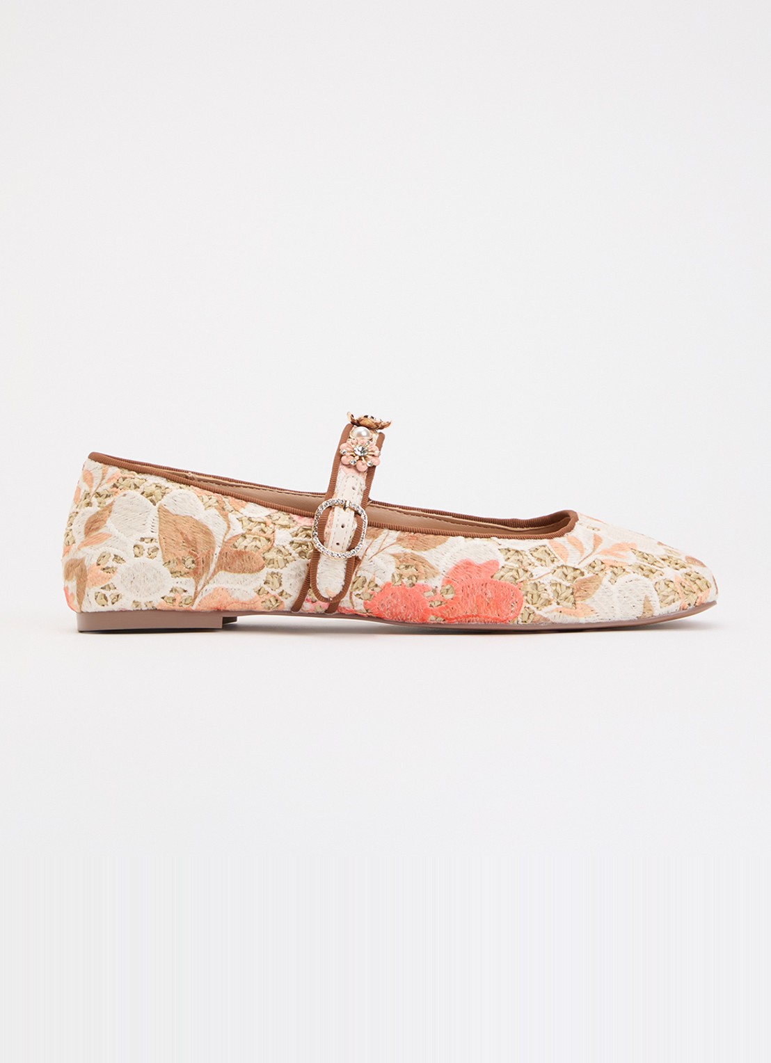 Dune London Hennrietta ballerina - voorkant 2 oranje