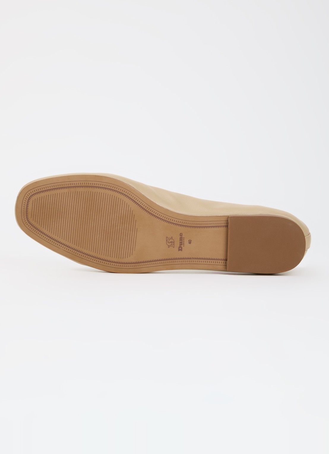Dune London Hetta ballerina van leer - detail 5 beige