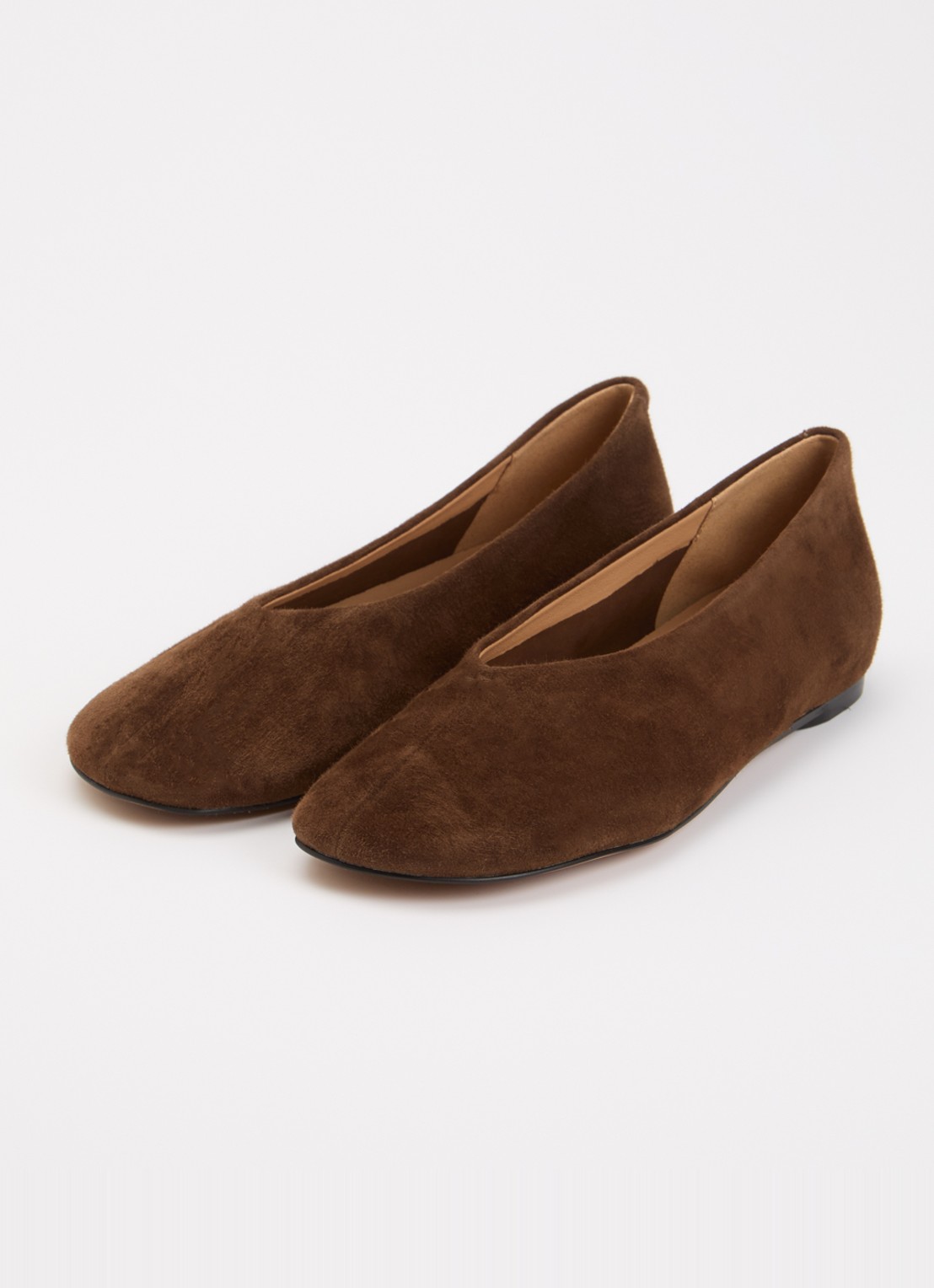 Dune London Highcut ballerina van leer - detail 5 bruin