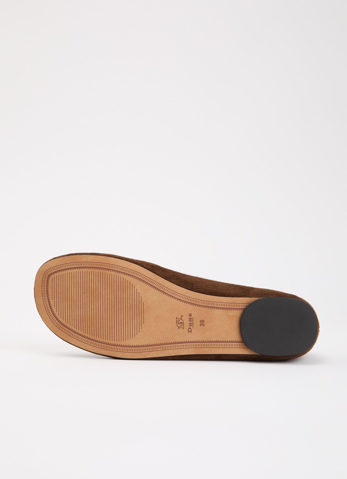 Dune London Highcut ballerina van leer - detail 7 bruin