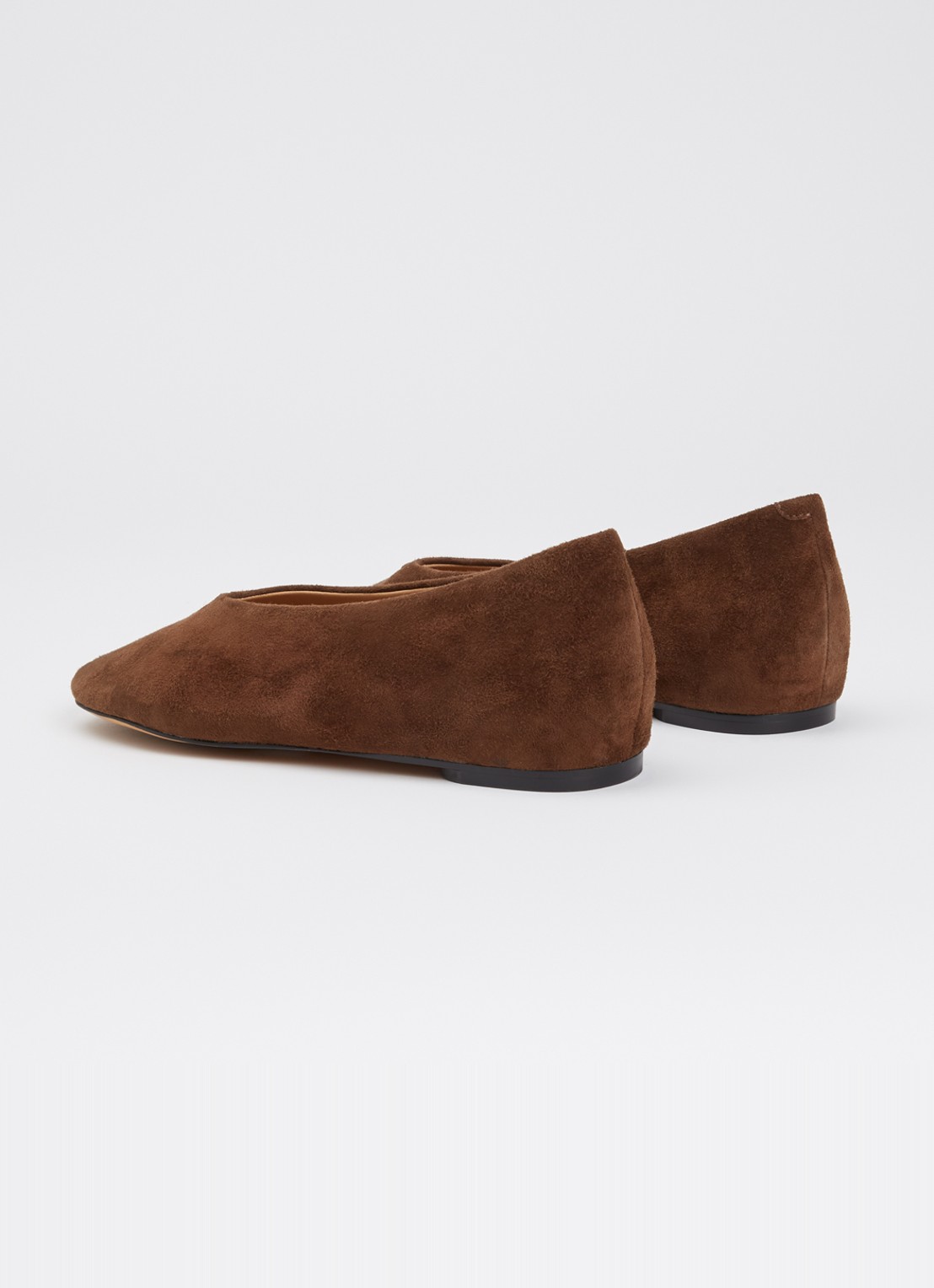 Dune London Highcut ballerina van leer - achterkant 4 bruin
