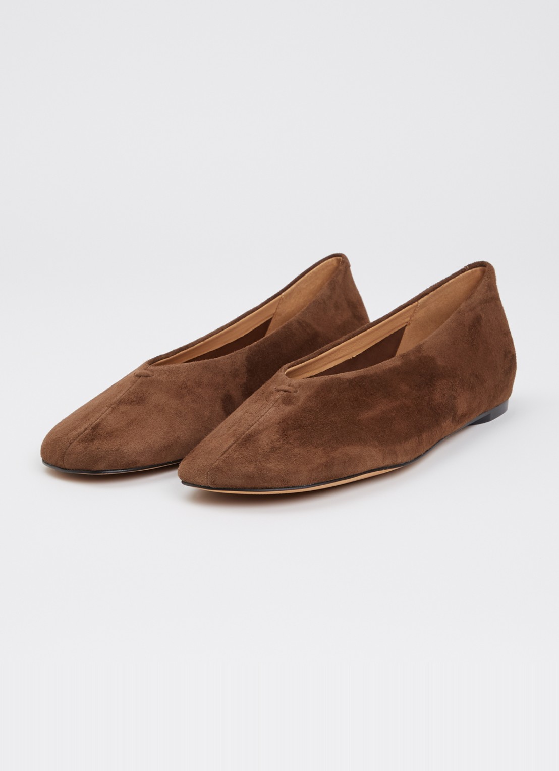 Dune London Highcut ballerina van leer - detail 8 bruin