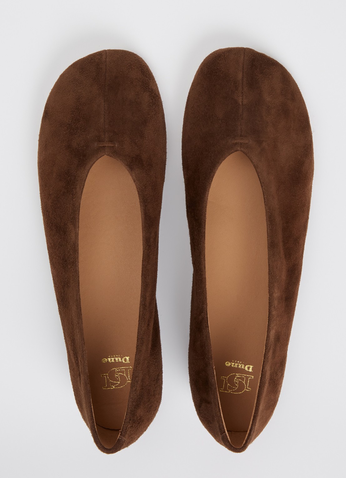 Dune London Highcut ballerina van leer - detail 9 bruin