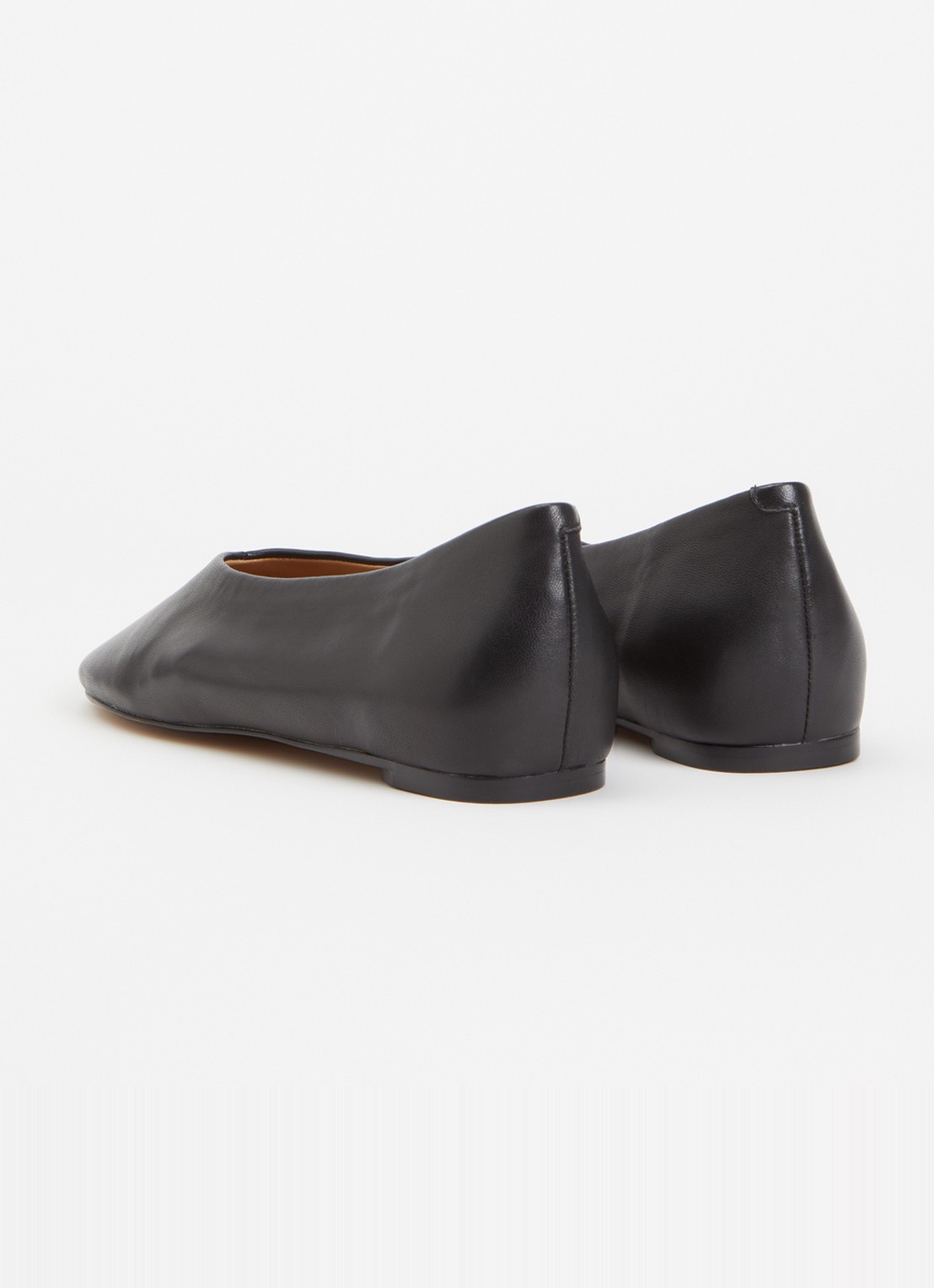 Dune London Highcut ballerina van leer - achterkant 2 zwart